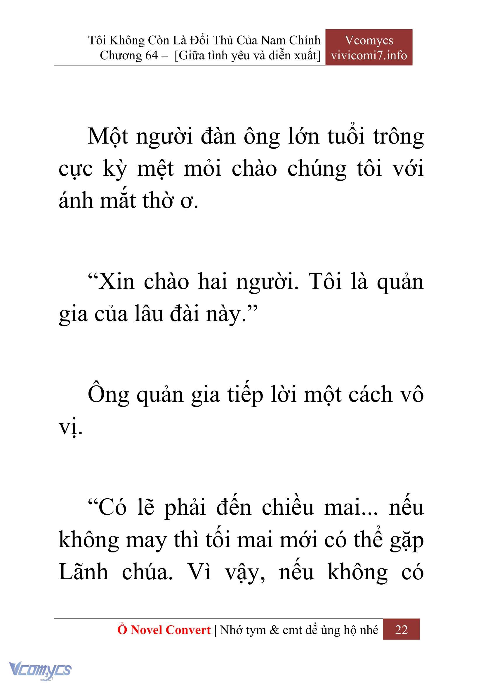 [Novel] Tôi Không Còn Là Đối Thủ Của Nam Chính Chap 64 - Trang 2