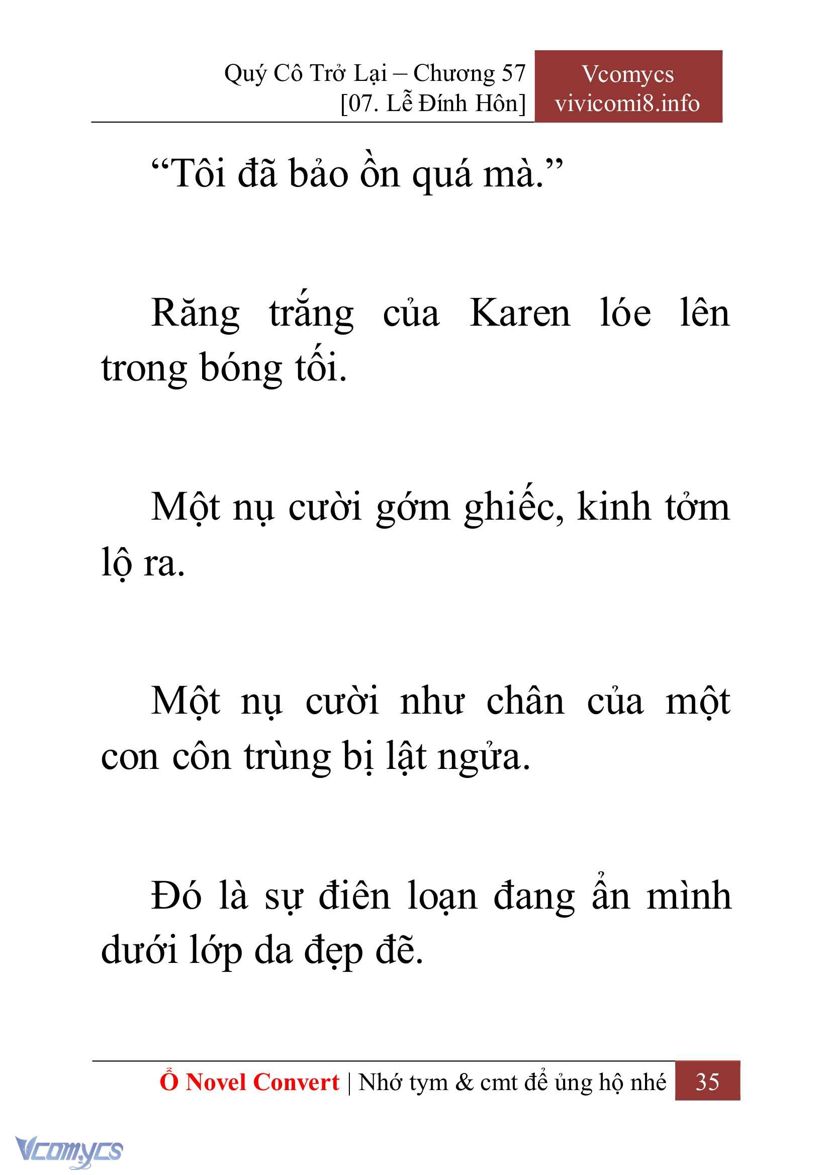 [Novel] Quý Cô Trở Lại Chap 57 - Trang 2