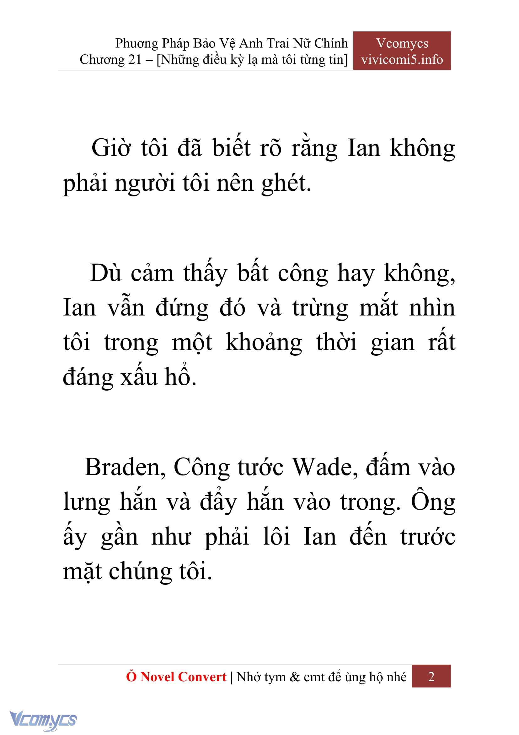 [Novel] Tôi Không Còn Là Đối Thủ Của Nam Chính Chap 21 - Trang 2