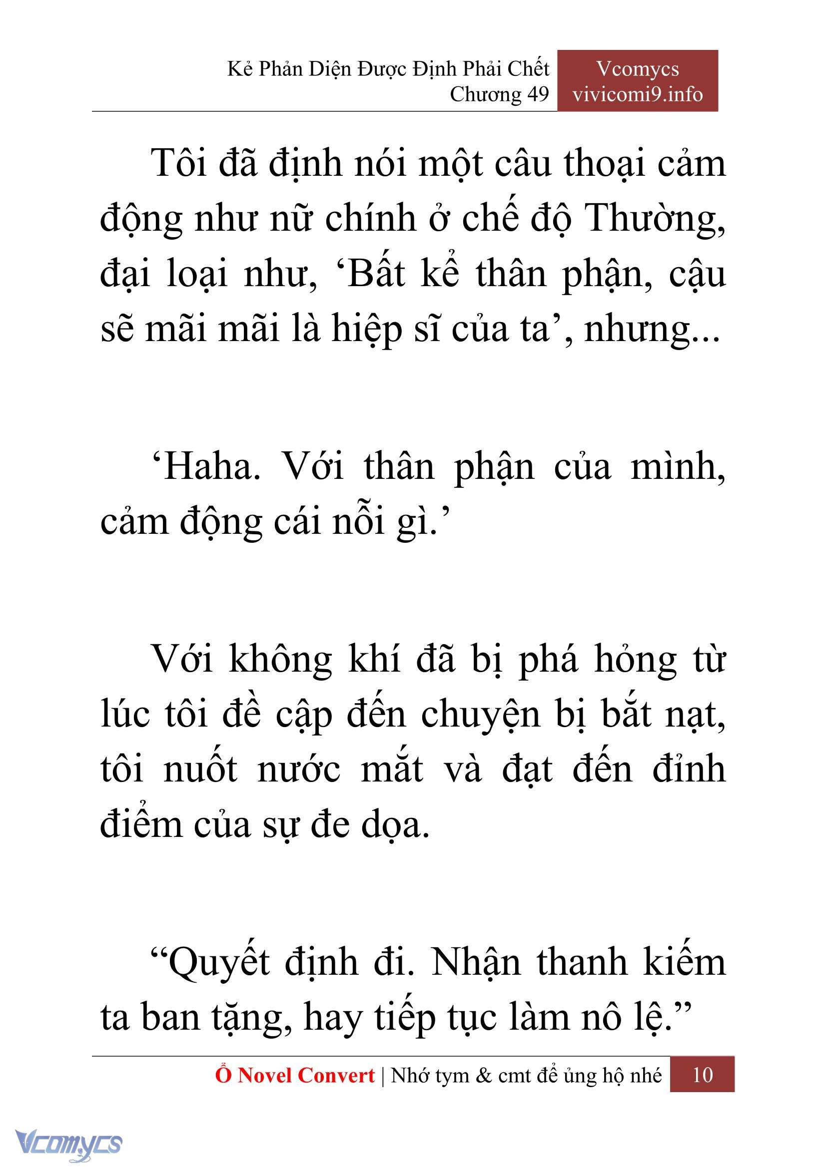 [Novel] Kẻ Phản Diện Được Định Phải Chết Chap 49 - Trang 2