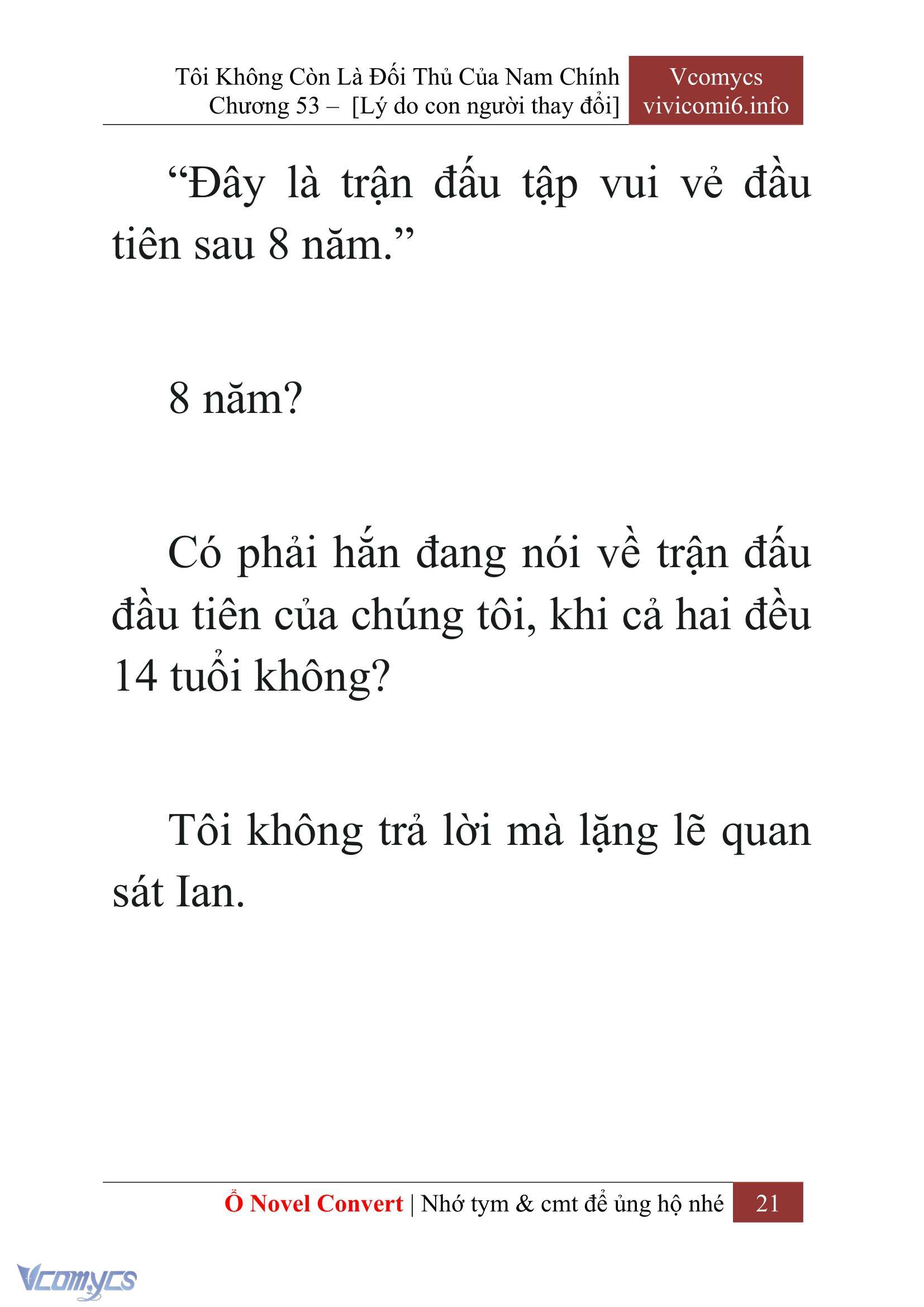 [Novel] Tôi Không Còn Là Đối Thủ Của Nam Chính Chap 53 - Trang 2
