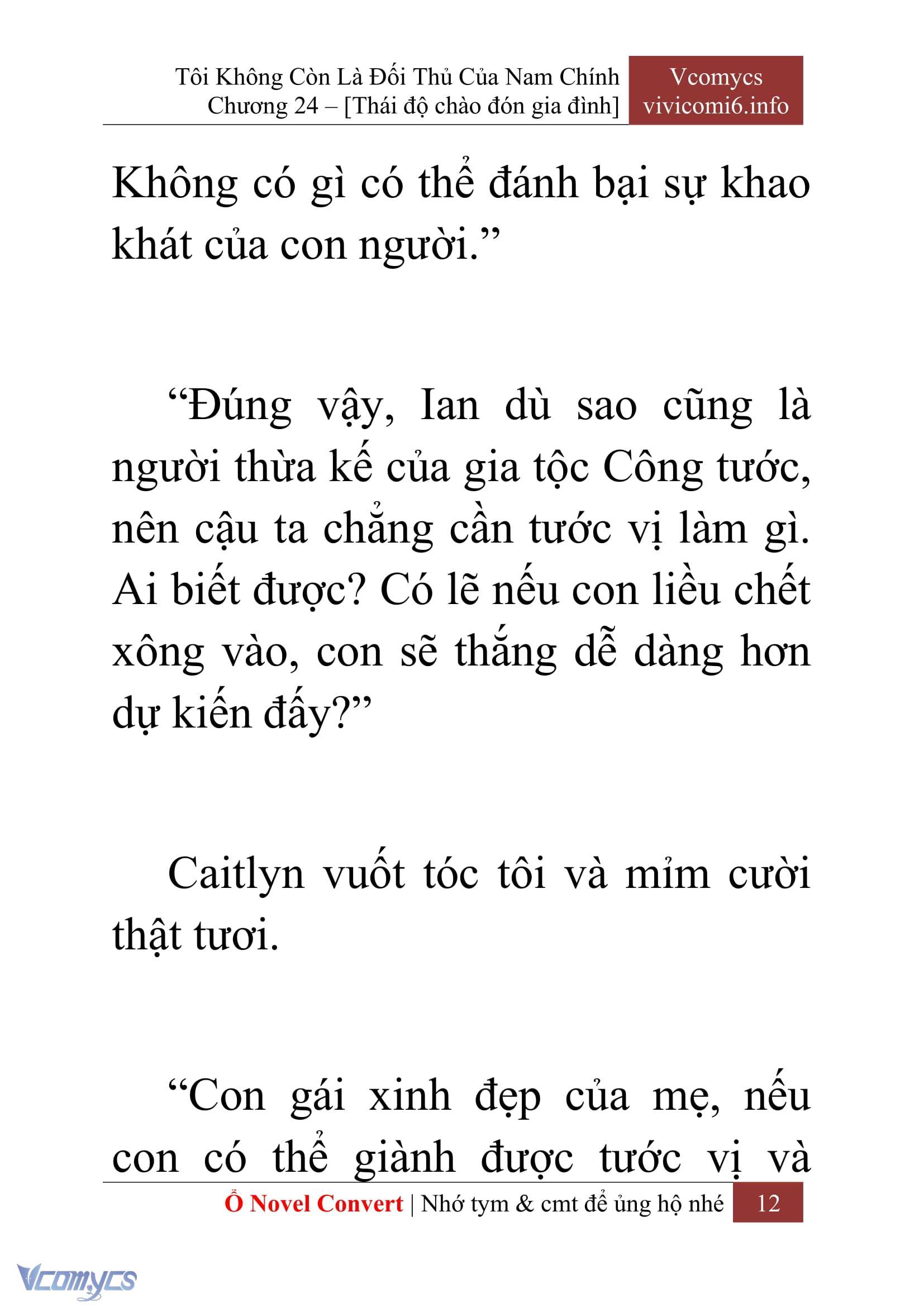 [Novel] Tôi Không Còn Là Đối Thủ Của Nam Chính Chap 24 - Trang 2