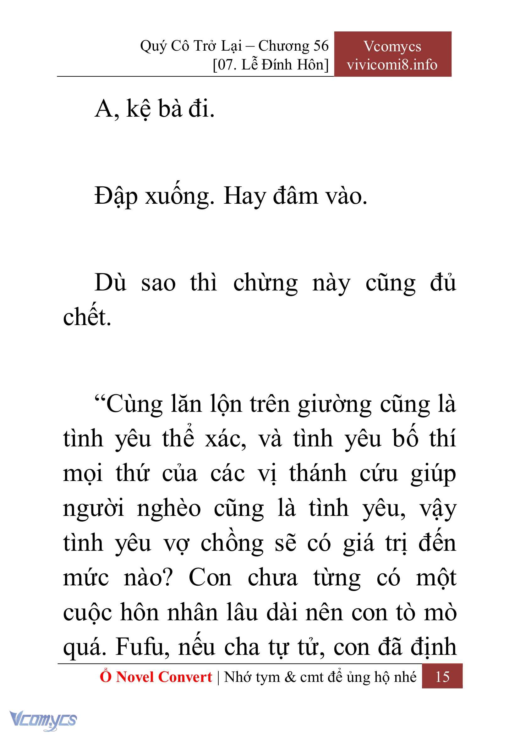 [Novel] Quý Cô Trở Lại Chap 56 - Trang 2