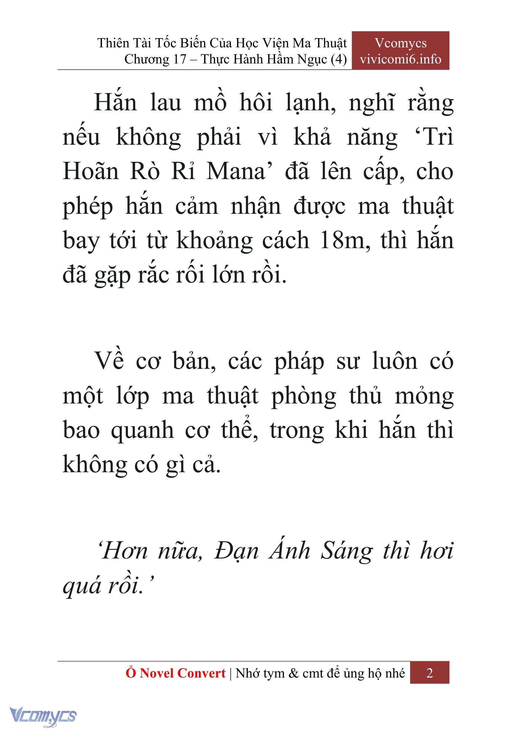 [Novel] Thiên Tài Tốc Biến Của Học Viện Ma Thuật Chap 17 - Trang 2