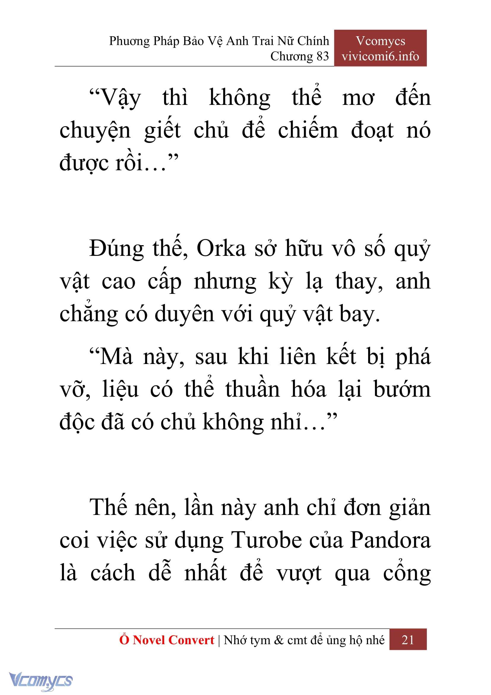 [Novel] Phương Pháp Bảo Vệ Anh Trai Nữ Chính Chap 83 - Trang 2