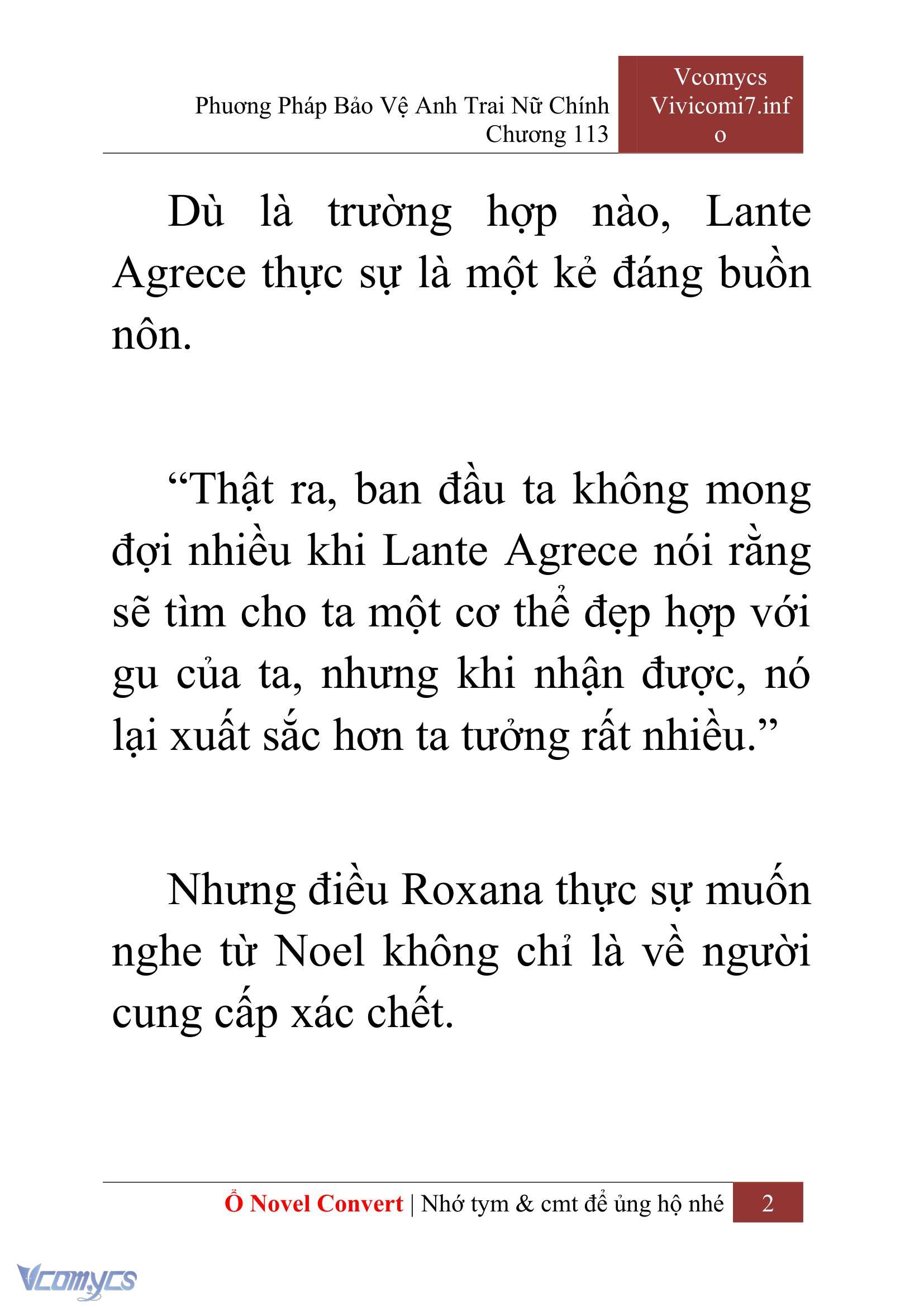 [Novel] Phương Pháp Bảo Vệ Anh Trai Nữ Chính Chap 113 - Trang 2