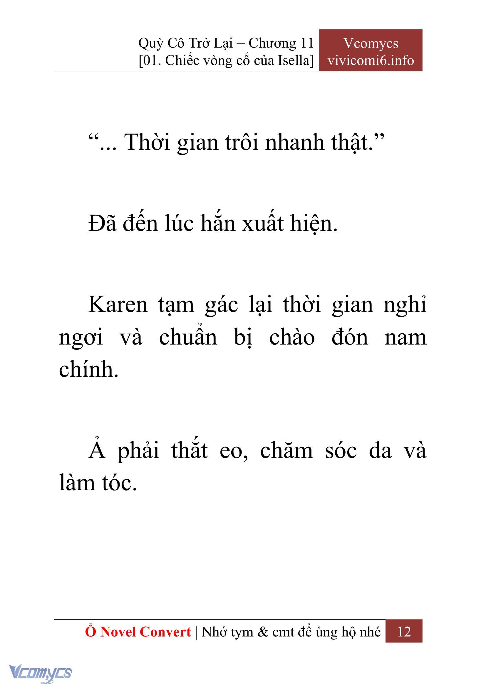 [Novel] Quý Cô Trở Lại Chap 11 - Trang 2