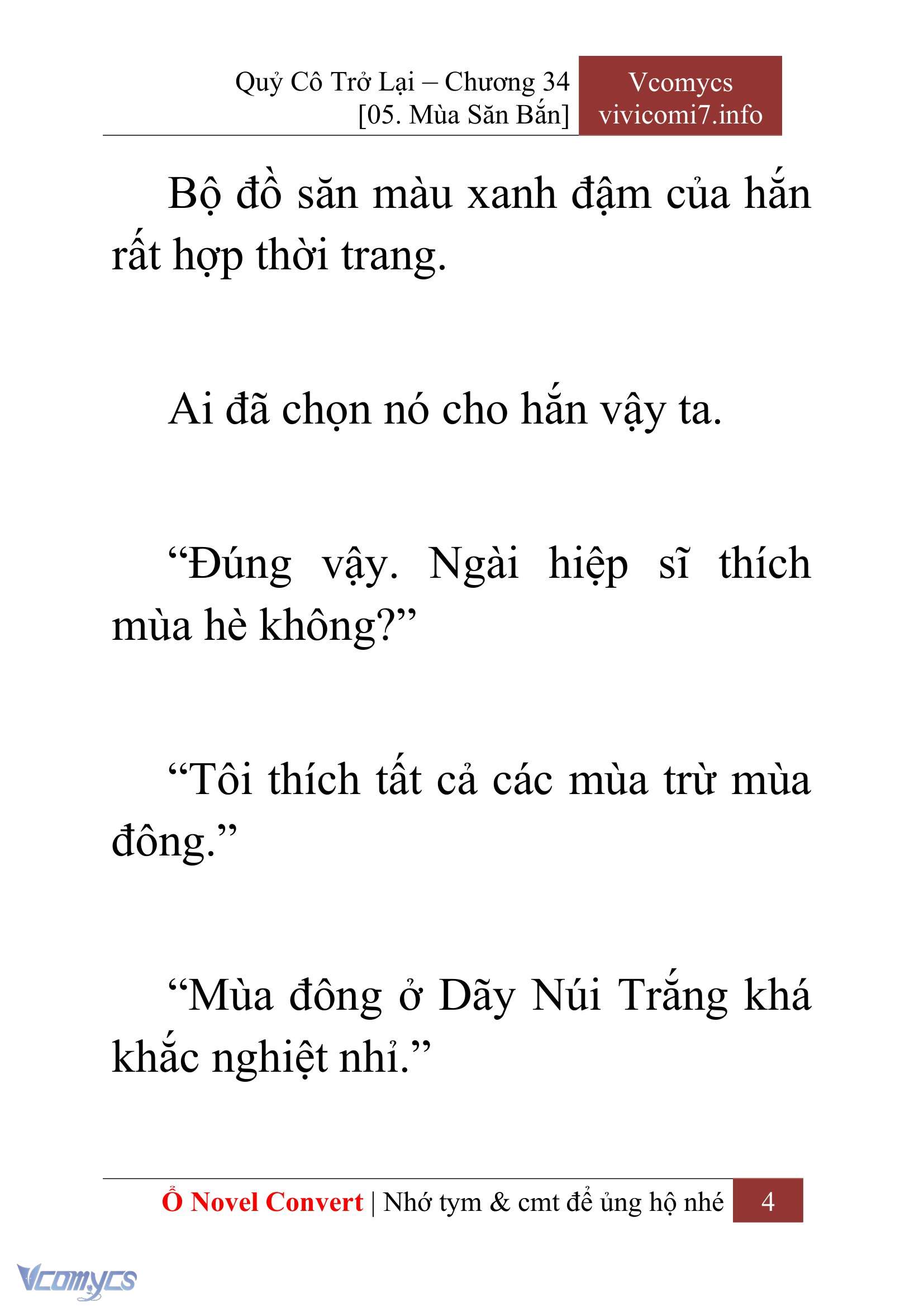 [Novel] Quý Cô Trở Lại Chap 34 - Trang 2