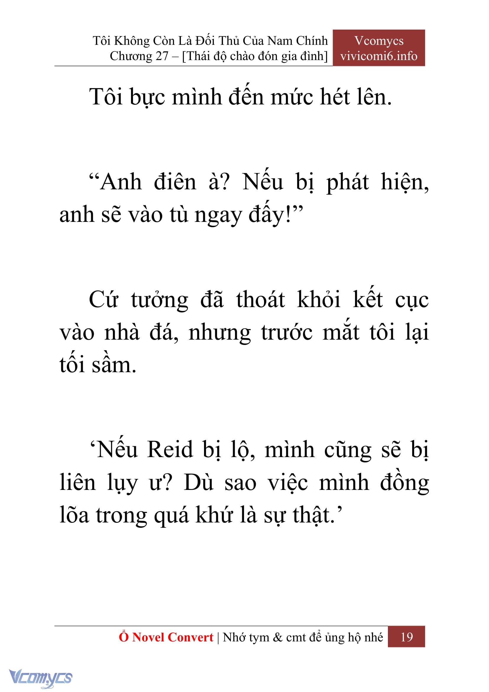 [Novel] Tôi Không Còn Là Đối Thủ Của Nam Chính Chap 27 - Trang 2