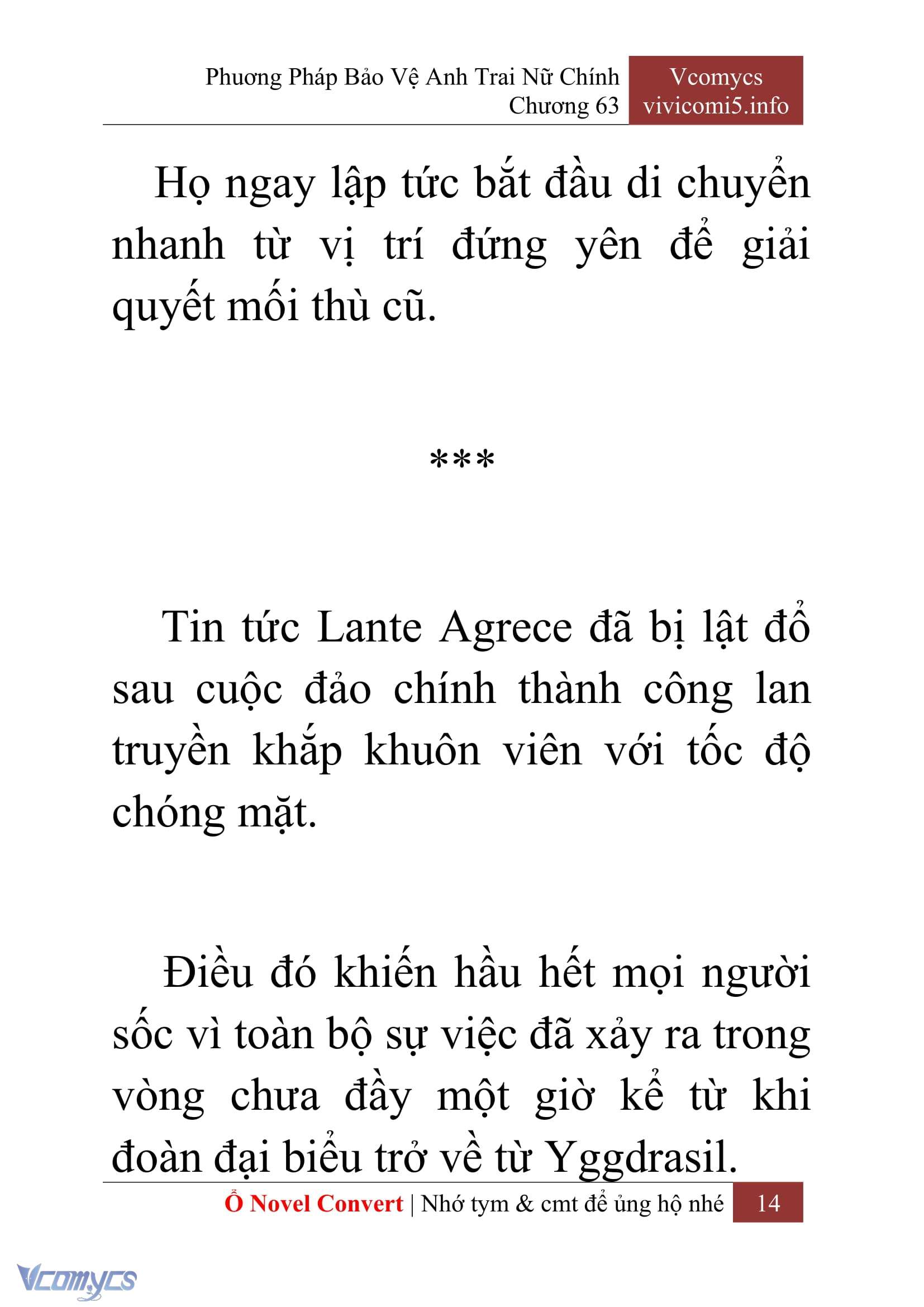 [Novel] Phương Pháp Bảo Vệ Anh Trai Nữ Chính Chap 63 - Trang 2