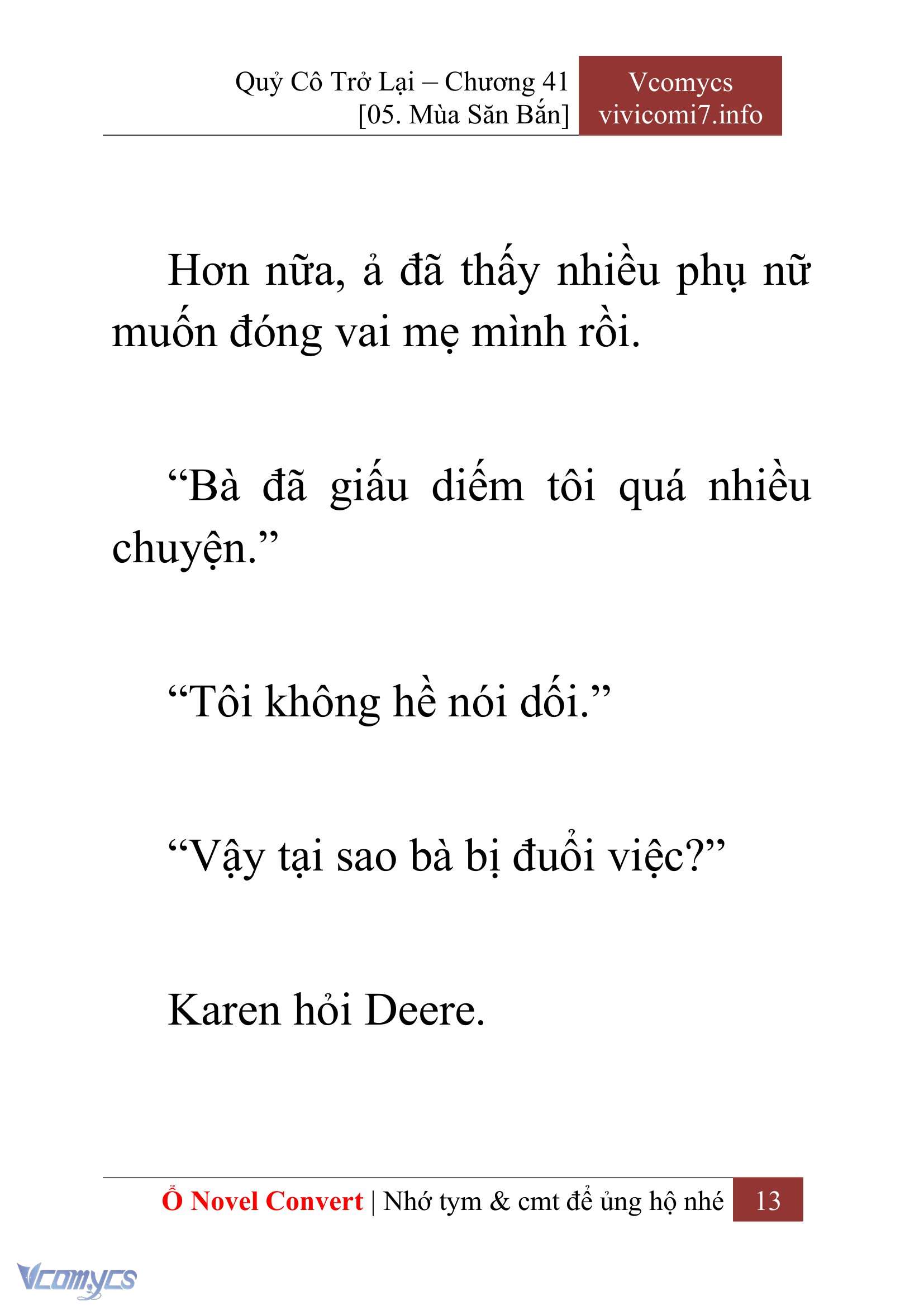 [Novel] Quý Cô Trở Lại Chap 41 - Trang 2