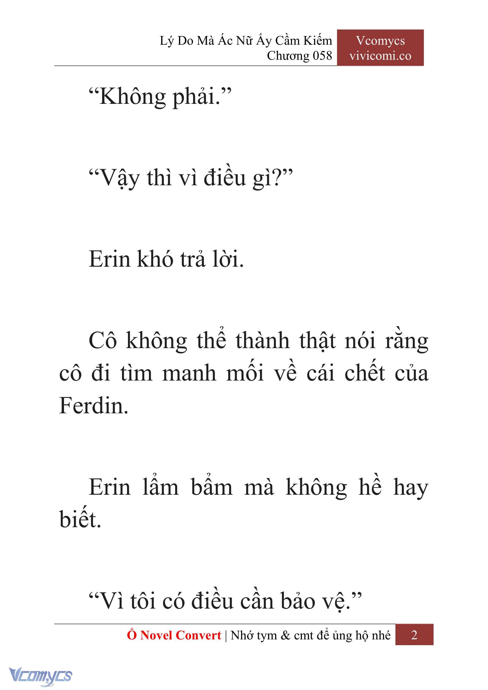 [Novel] Lý Do Mà Ác Nữ Ấy Cầm Kiếm Chap 58 - Trang 2
