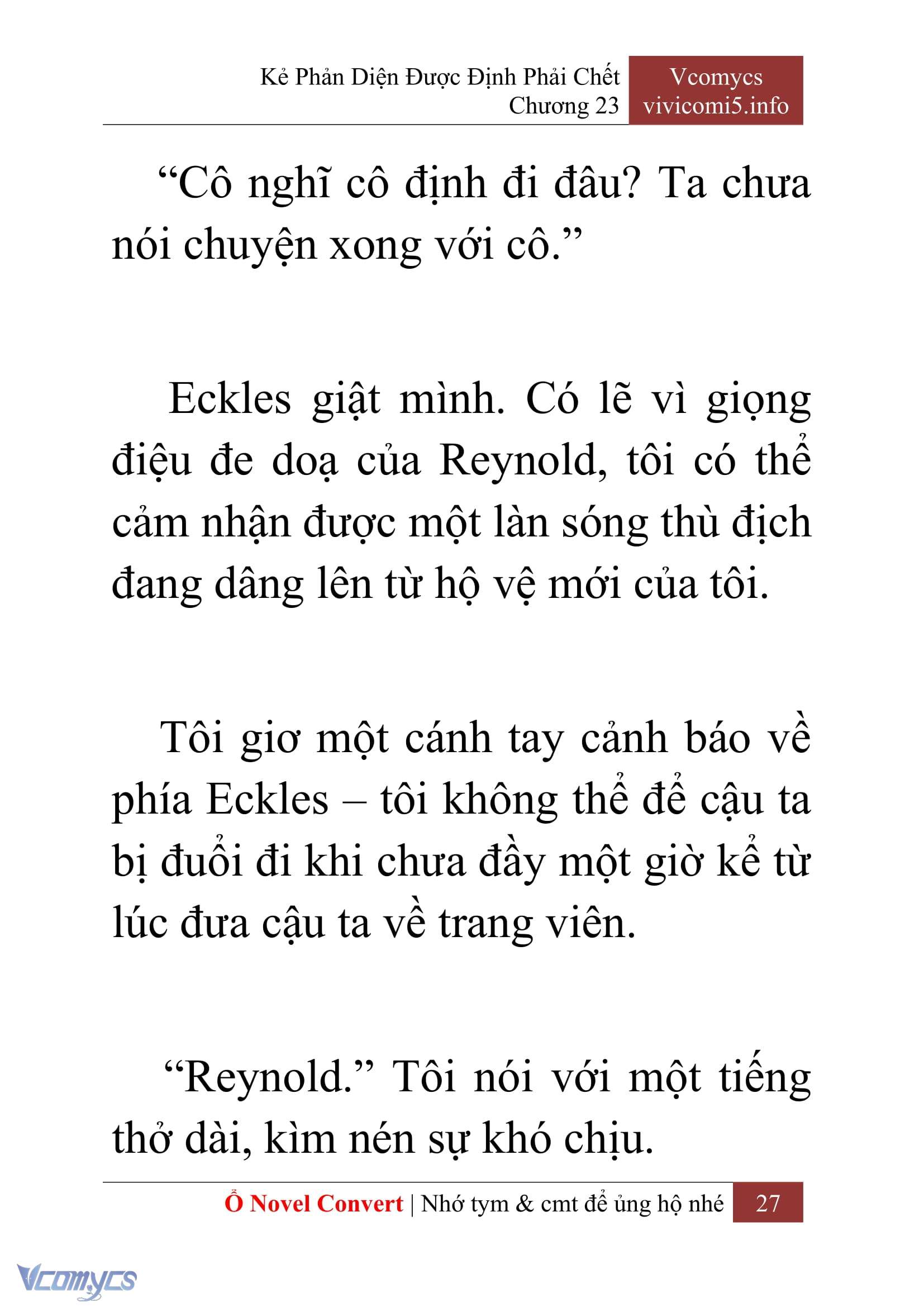 [Novel] Kẻ Phản Diện Được Định Phải Chết Chap 23 - Trang 2