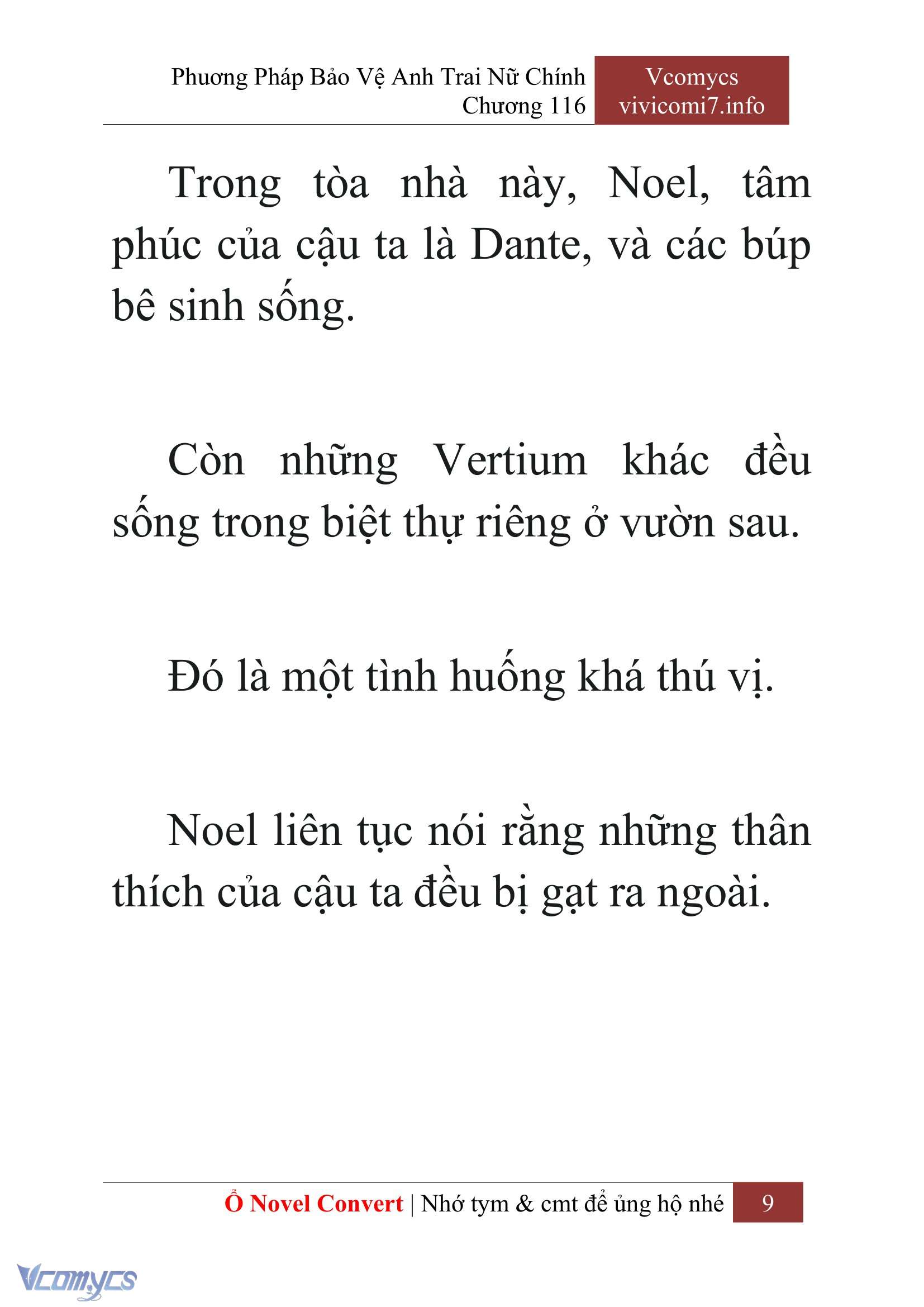 [Novel] Phương Pháp Bảo Vệ Anh Trai Nữ Chính Chap 116 - Trang 2