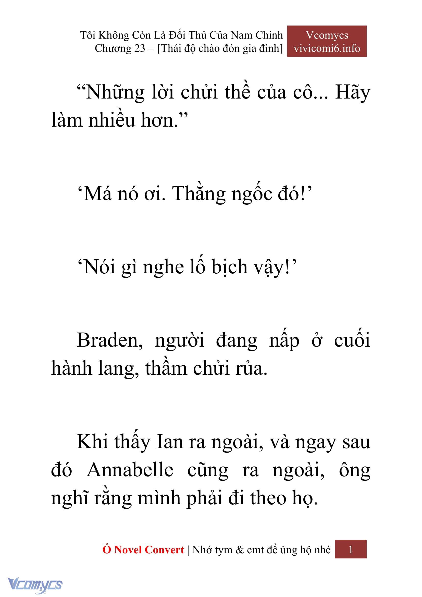 [Novel] Tôi Không Còn Là Đối Thủ Của Nam Chính Chap 23 - Trang 2