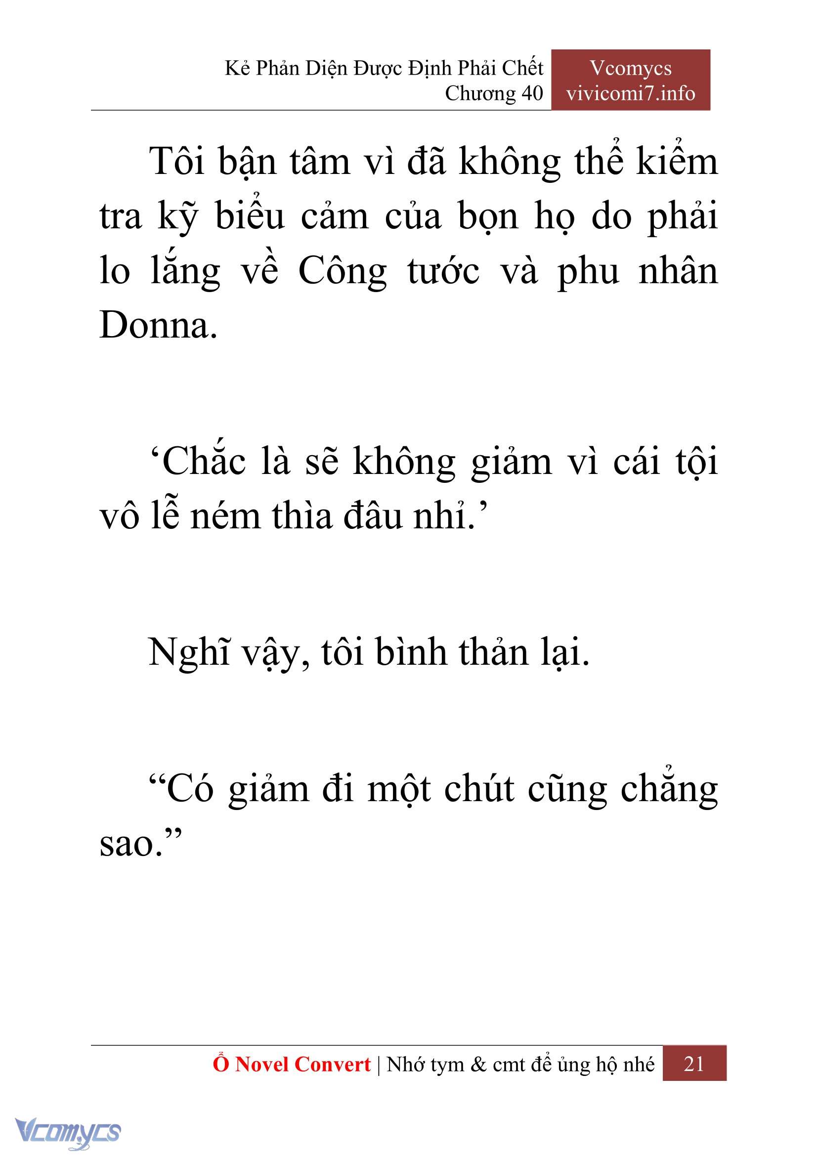 [Novel] Kẻ Phản Diện Được Định Phải Chết Chap 40 - Trang 2