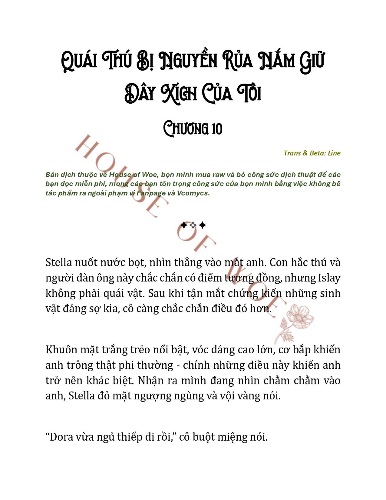 [NOVEL] QUÁI THÚ BỊ NGUYỀN RỦA NẮM GIỮ DÂY XÍCH CỦA TÔI Chap 10 - Next Chap 11