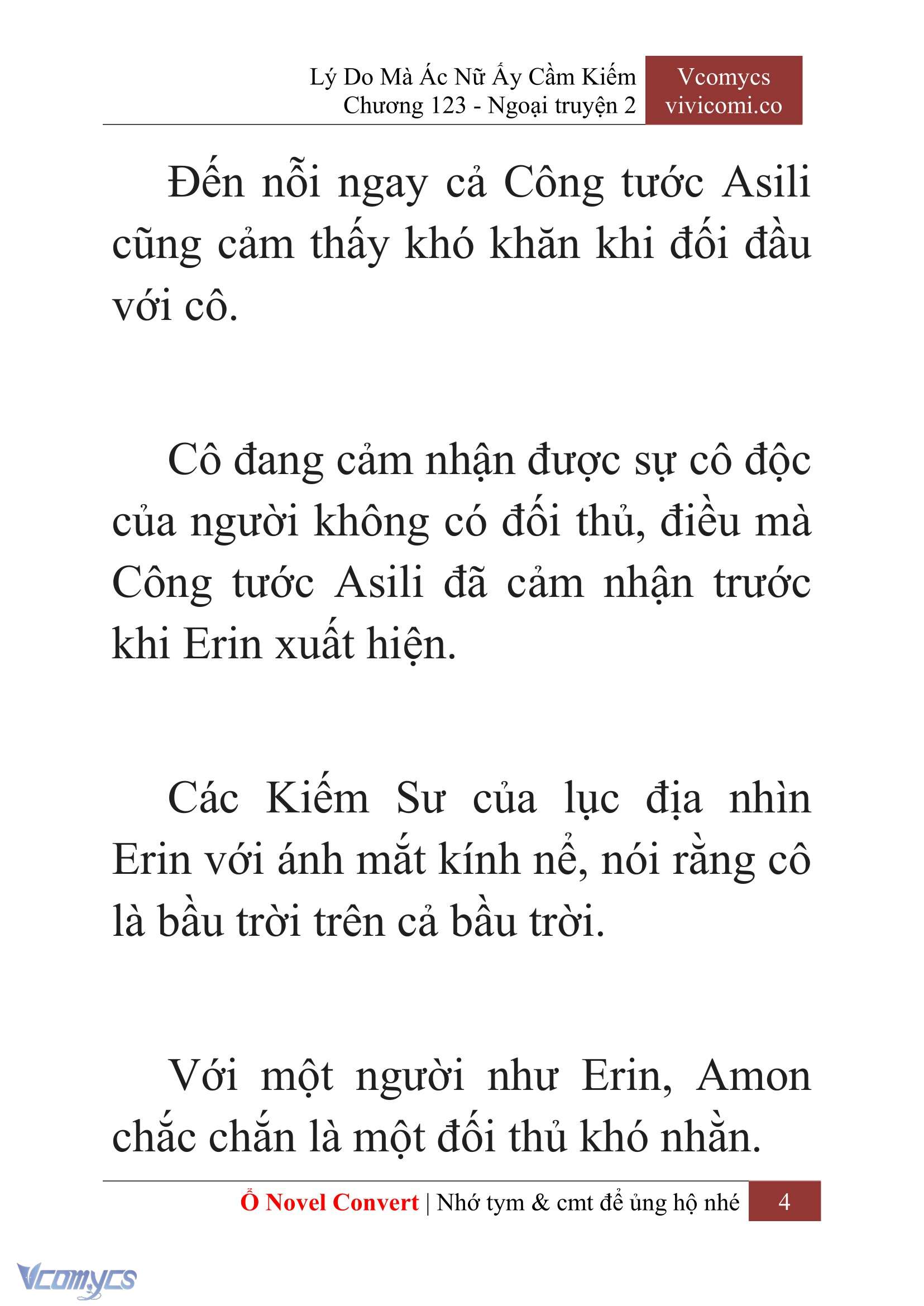 [Novel] Lý Do Mà Ác Nữ Ấy Cầm Kiếm Chap 123 - Trang 2