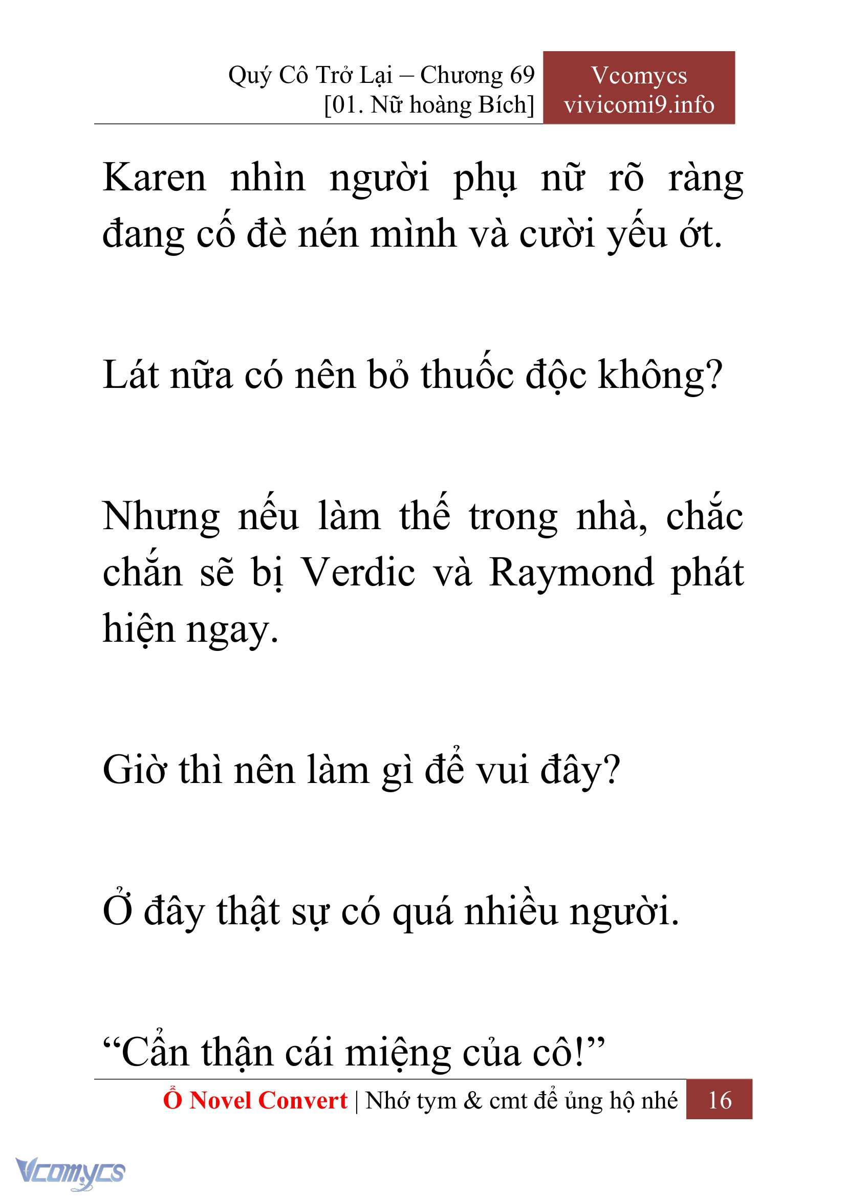 [Novel] Quý Cô Trở Lại Chap 69 - Trang 2