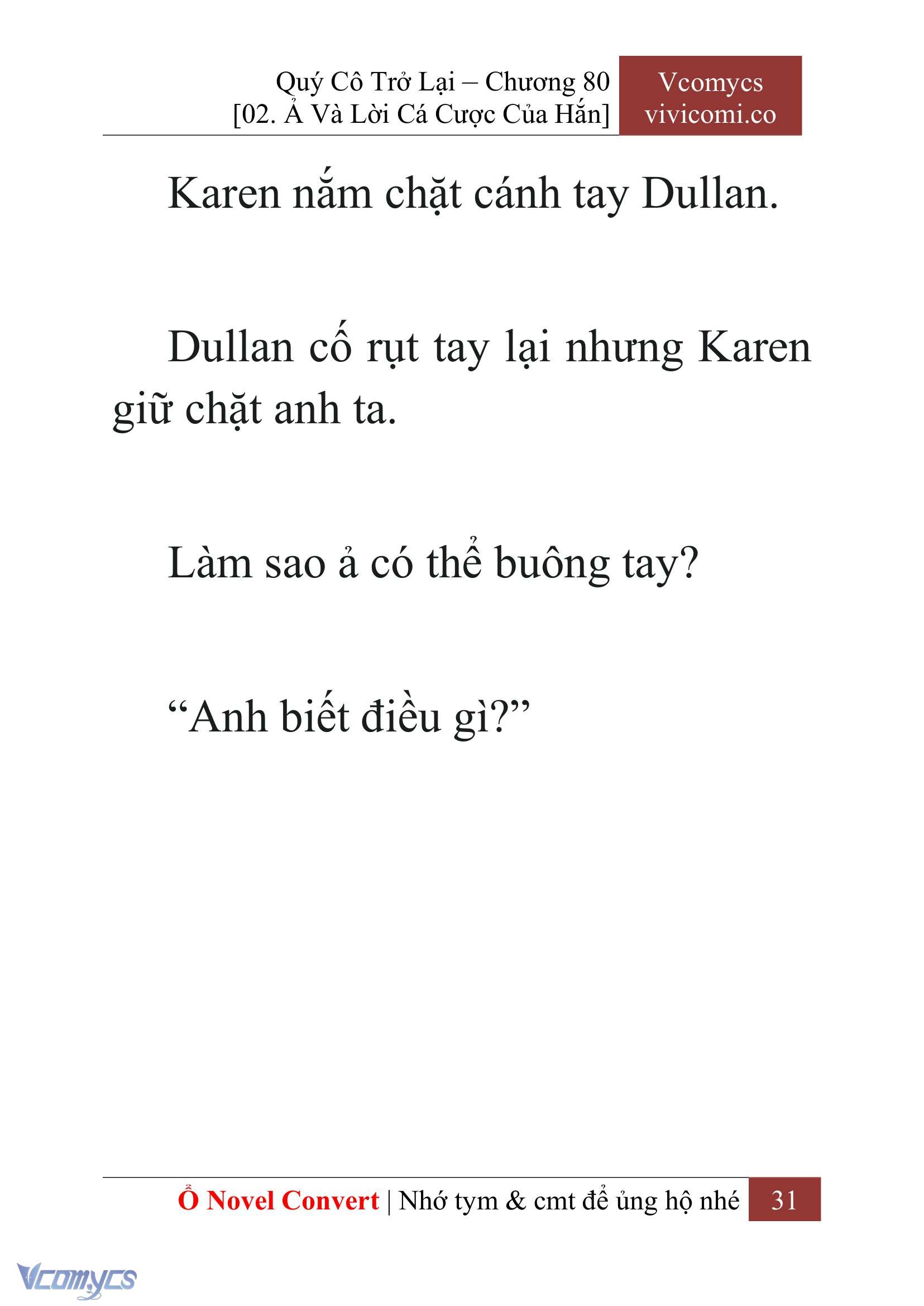 [Novel] Quý Cô Trở Lại Chap 80 - Trang 2