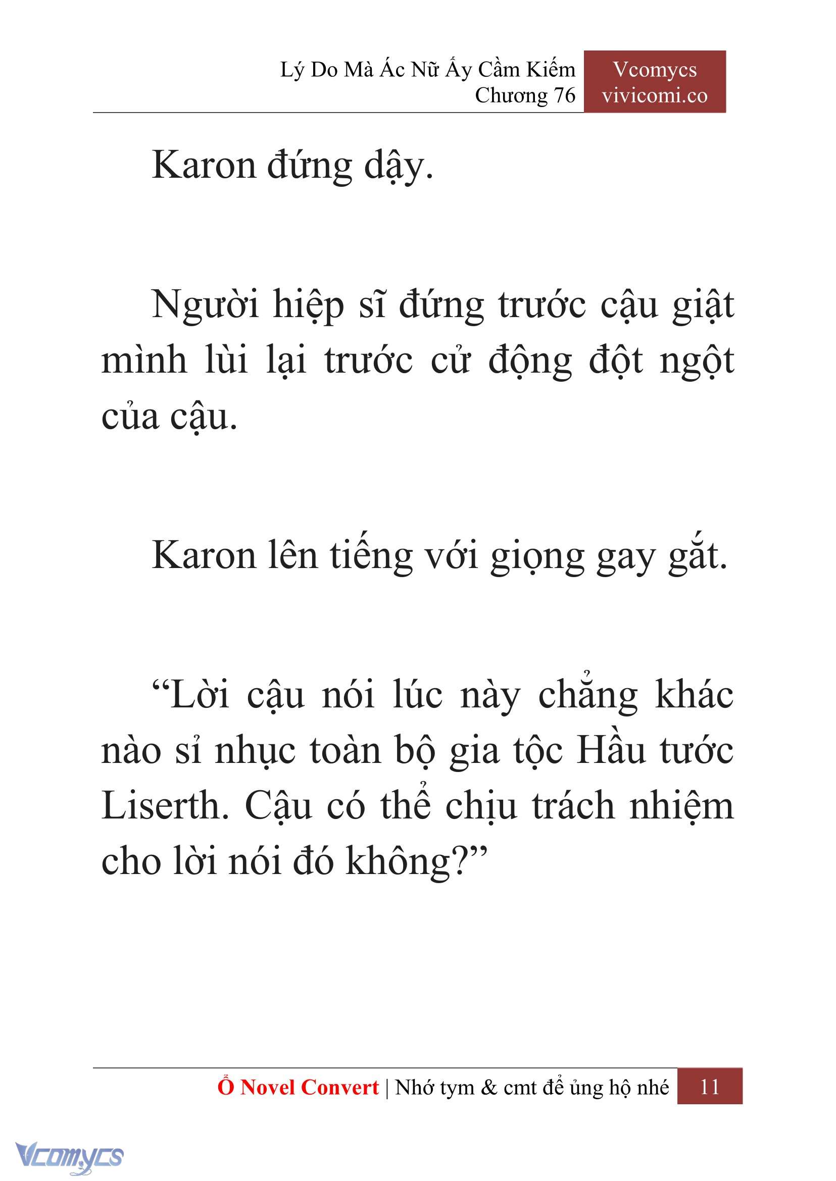 [Novel] Lý Do Mà Ác Nữ Ấy Cầm Kiếm Chap 76 - Trang 2