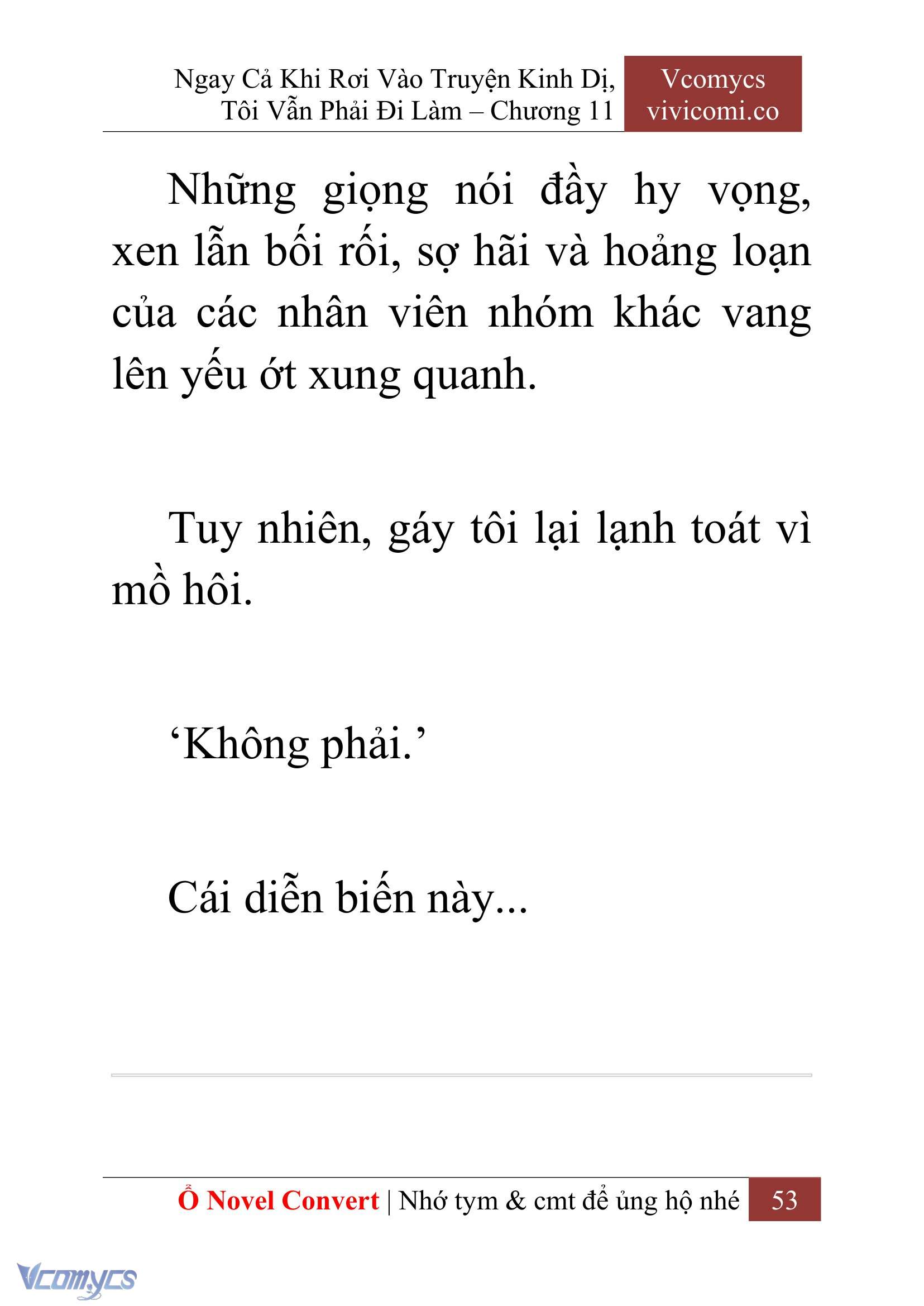 [Novel] Ngay Cả Khi Rơi Vào Truyện Kinh Dị, Tôi Vẫn Phải Đi Làm Chap 11 - Next 