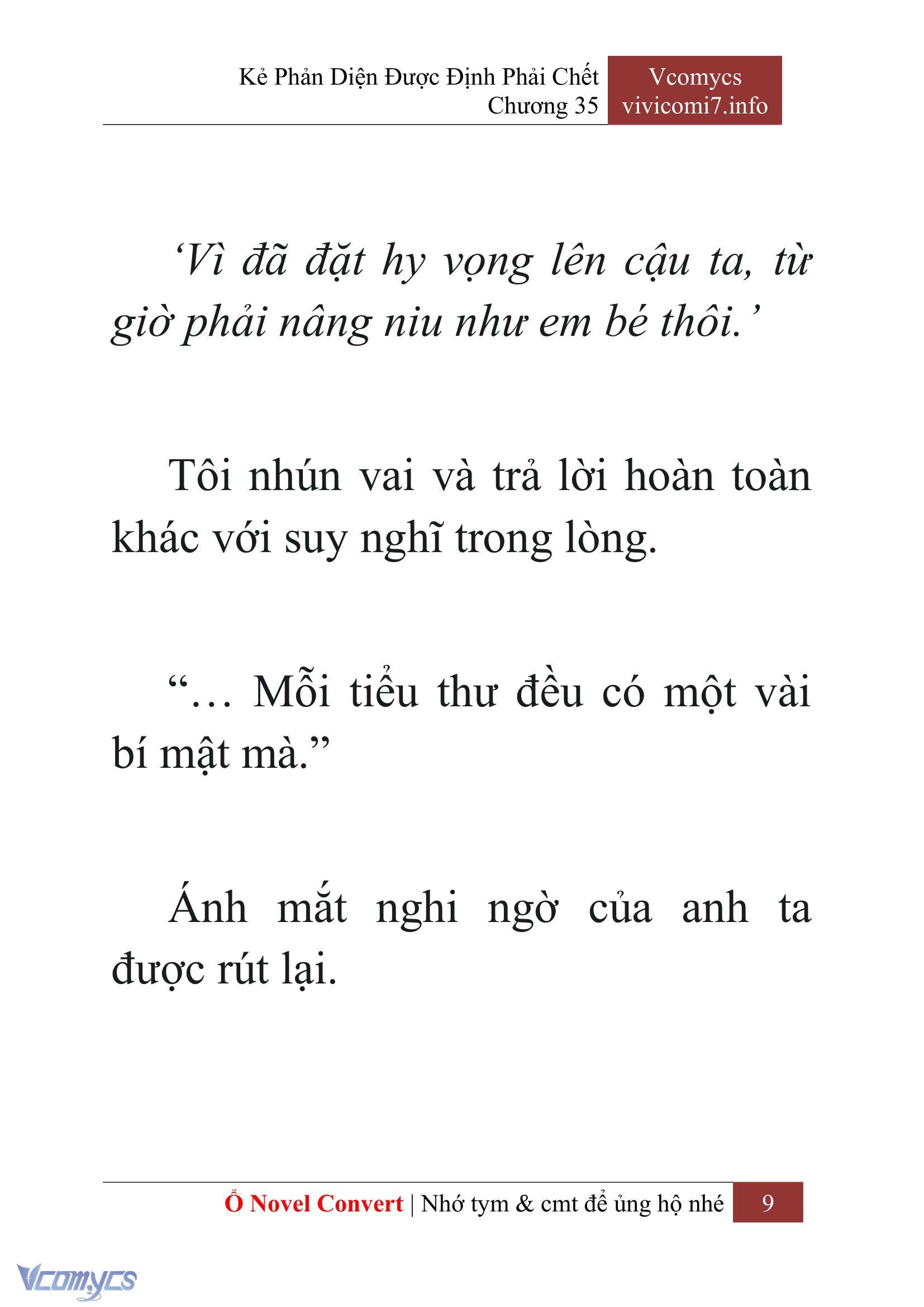 [Novel] Kẻ Phản Diện Được Định Phải Chết Chap 35 - Trang 2