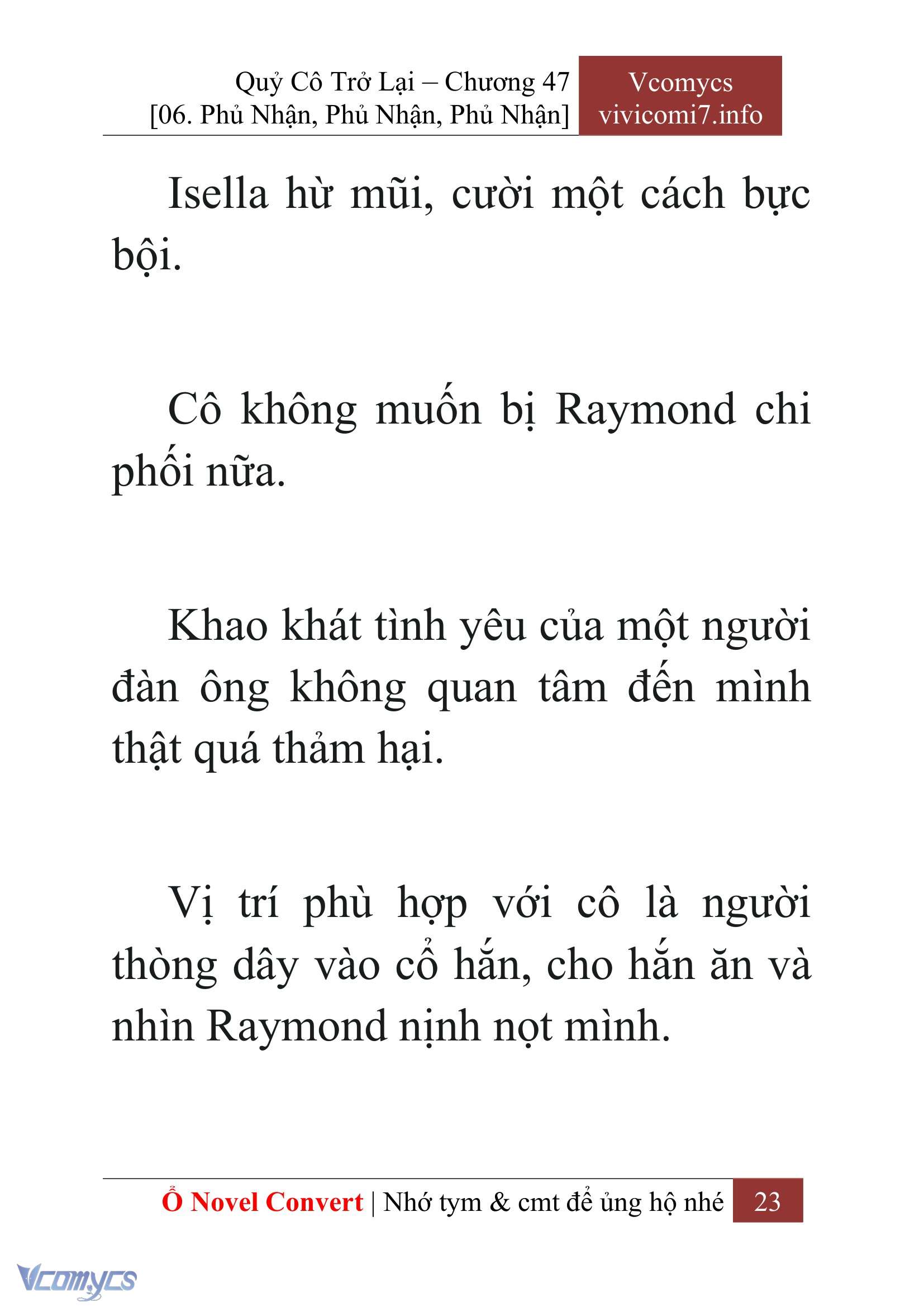 [Novel] Quý Cô Trở Lại Chap 47 - Trang 2