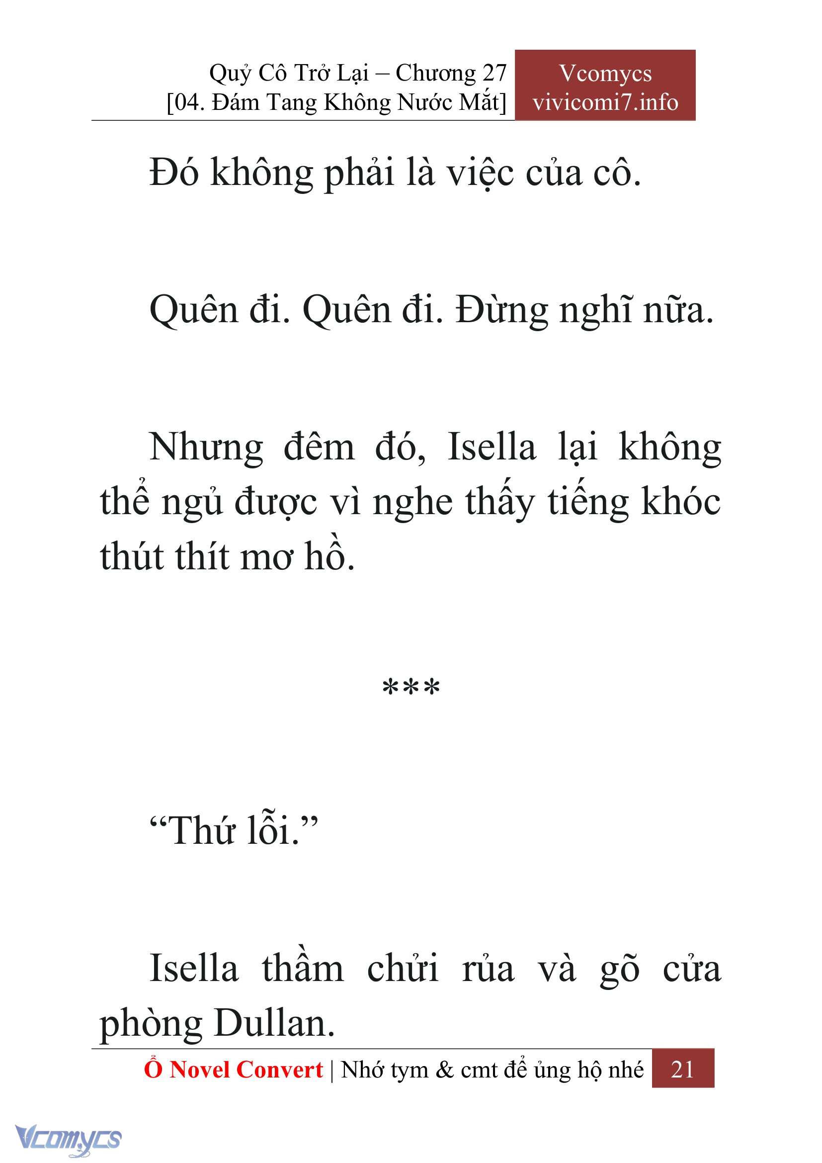 [Novel] Quý Cô Trở Lại Chap 27 - Trang 2