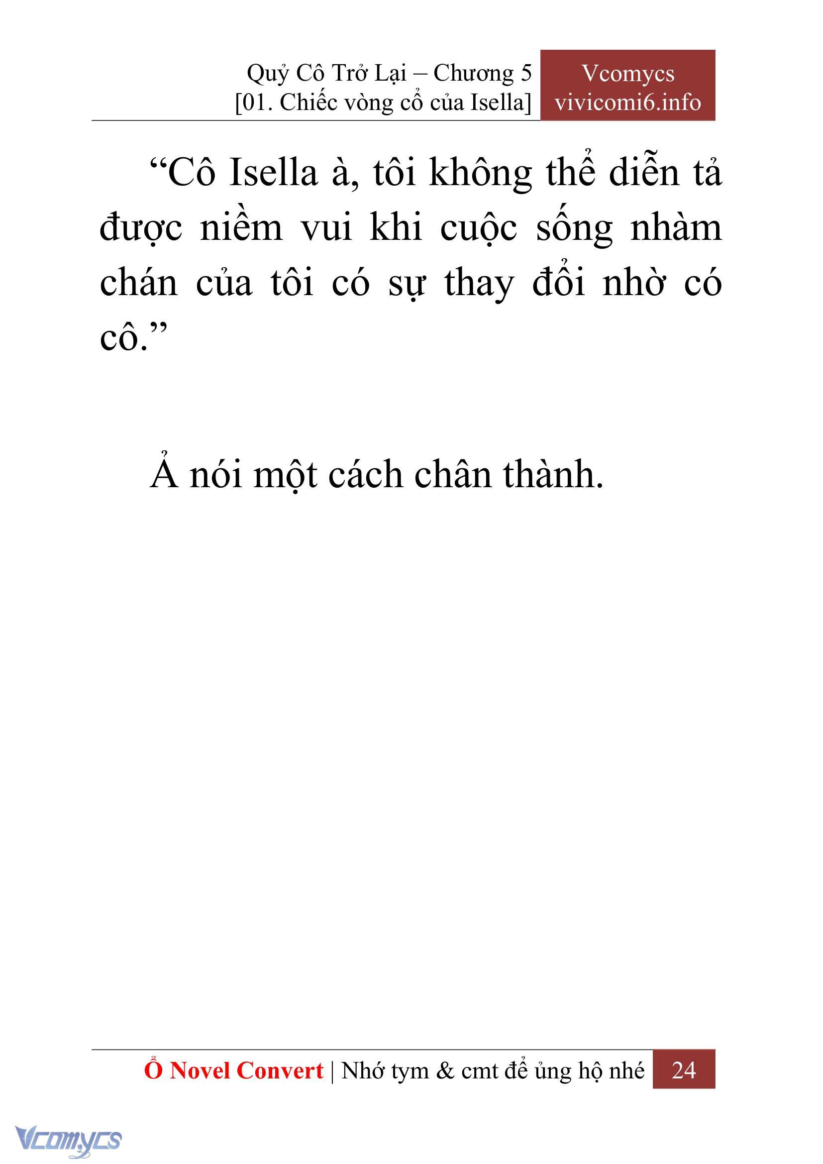 [Novel] Quý Cô Trở Lại Chap 5 - Trang 2