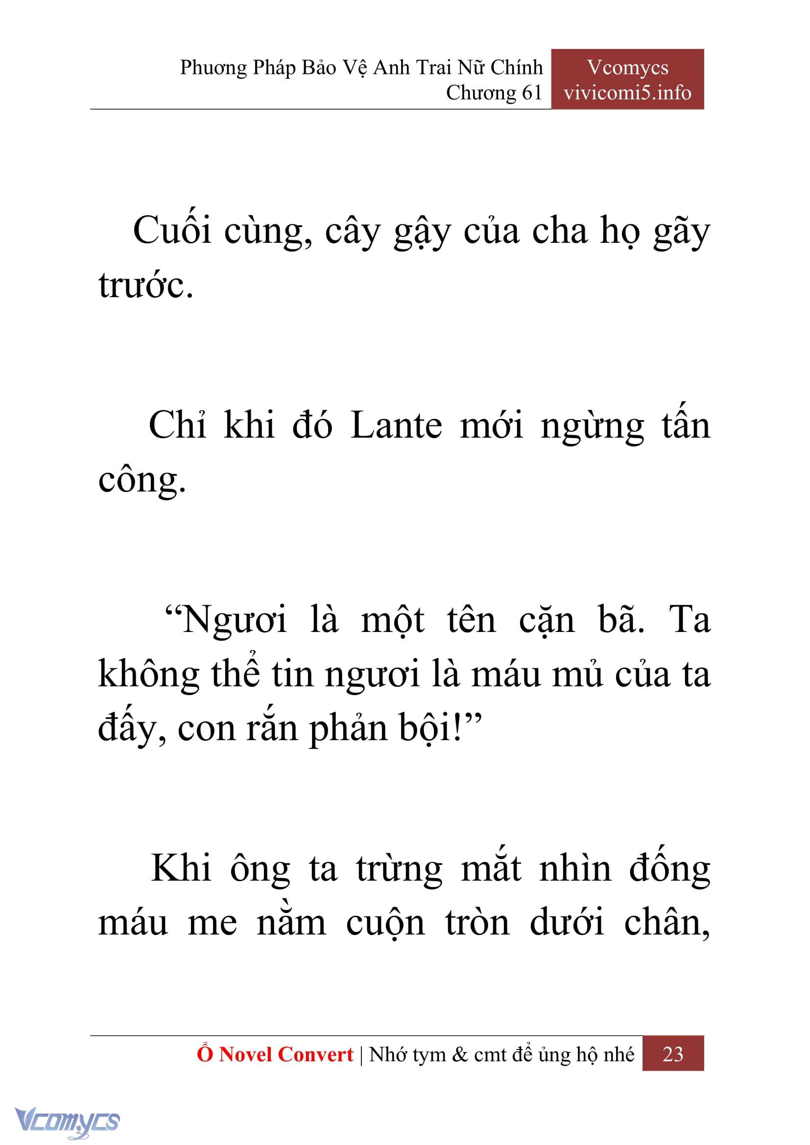 [Novel] Phương Pháp Bảo Vệ Anh Trai Nữ Chính Chap 61 - Trang 2