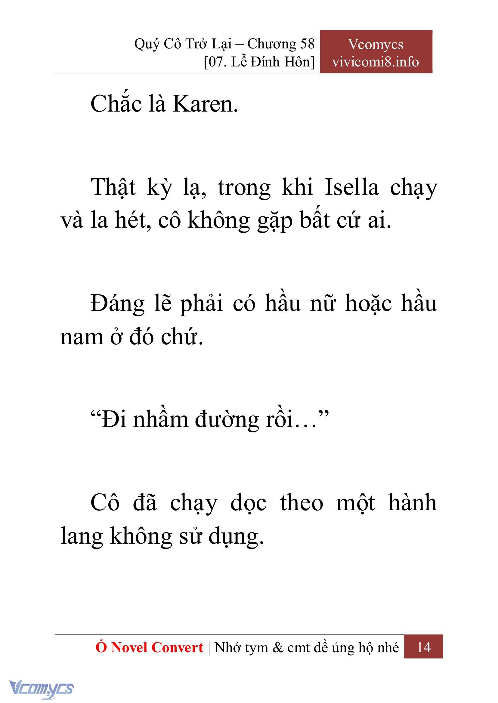 [Novel] Quý Cô Trở Lại Chap 58 - Trang 2