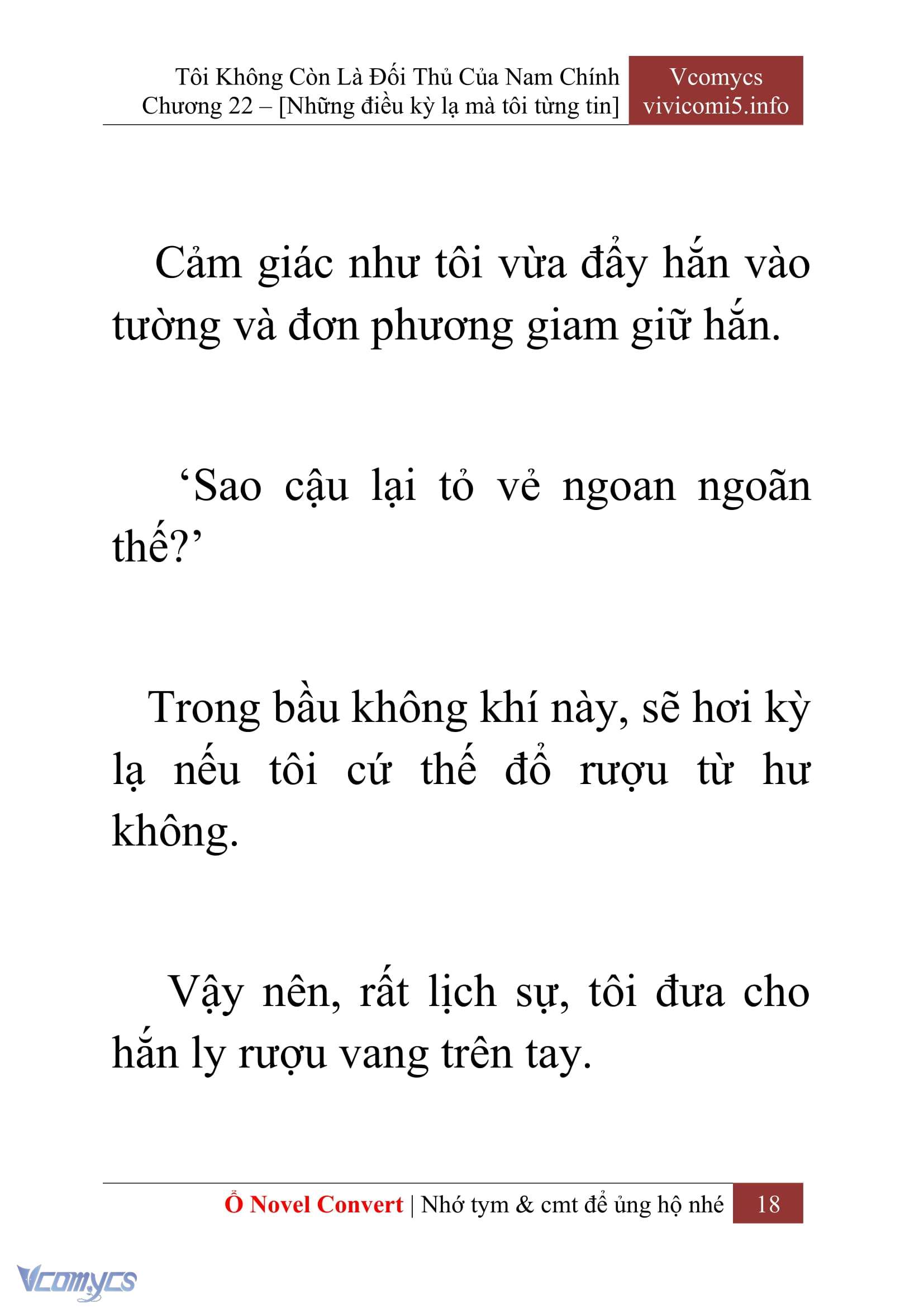 [Novel] Tôi Không Còn Là Đối Thủ Của Nam Chính Chap 22 - Trang 2