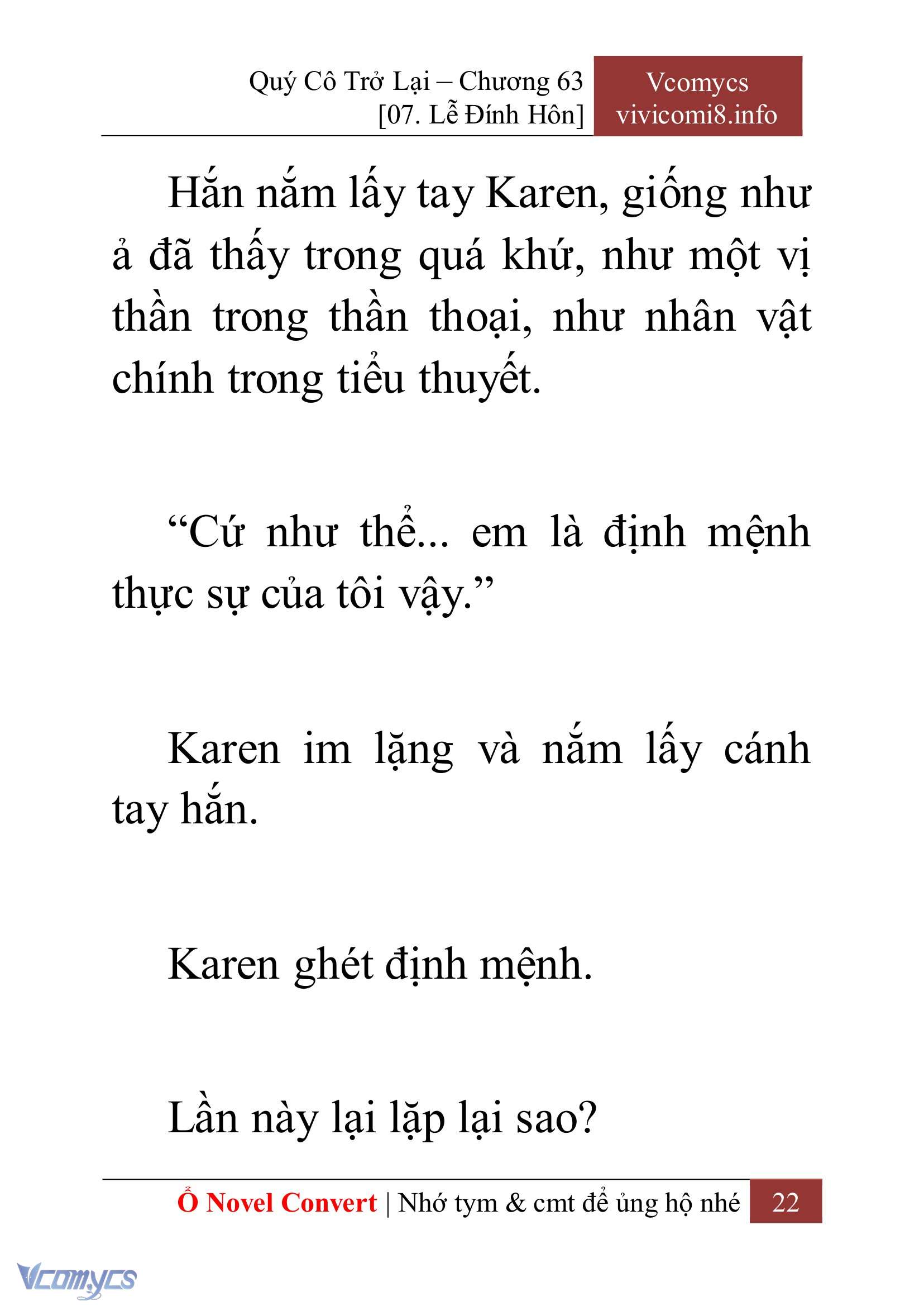 [Novel] Quý Cô Trở Lại Chap 63 - Next 