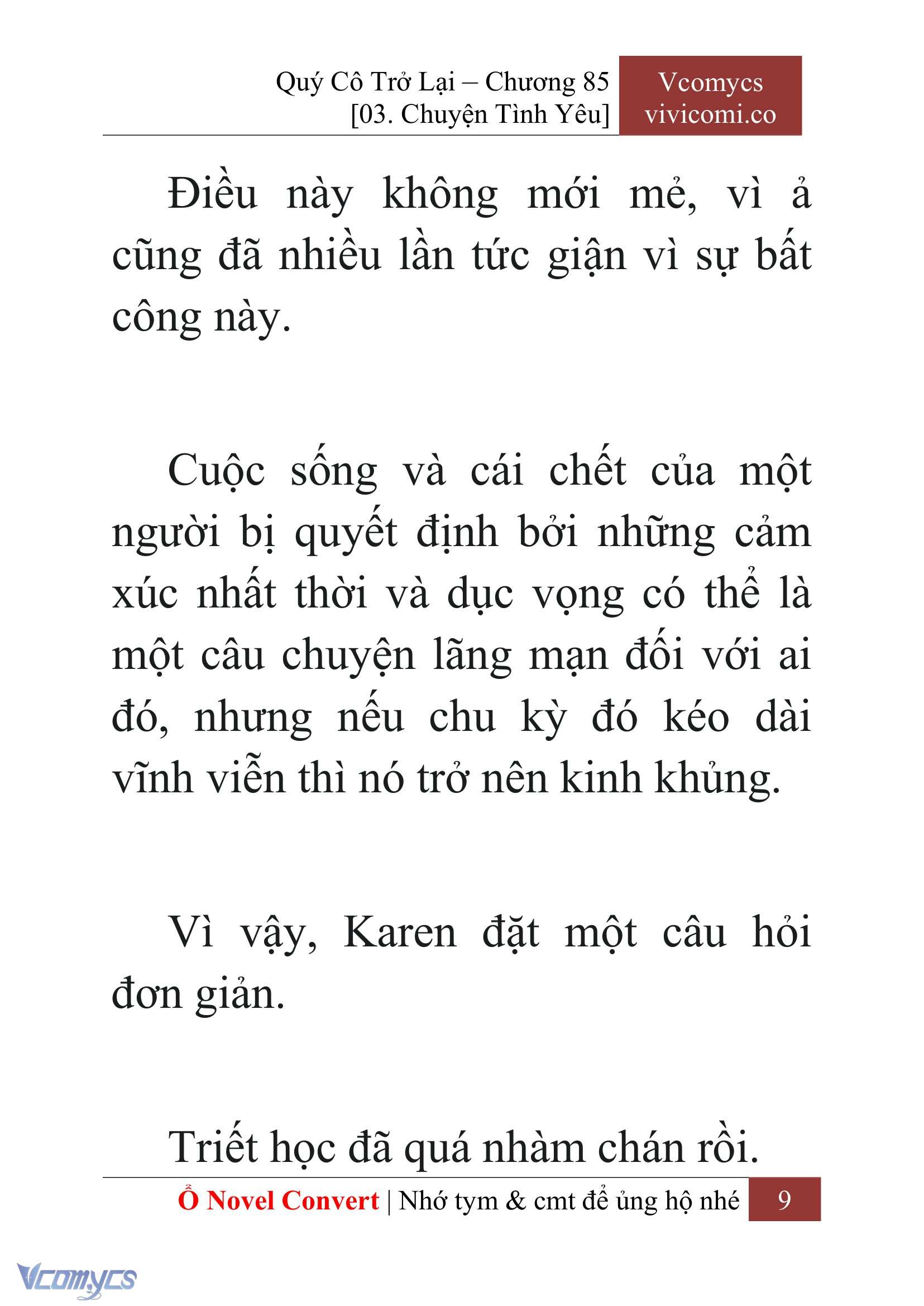 [Novel] Quý Cô Trở Lại Chap 85 - Trang 2
