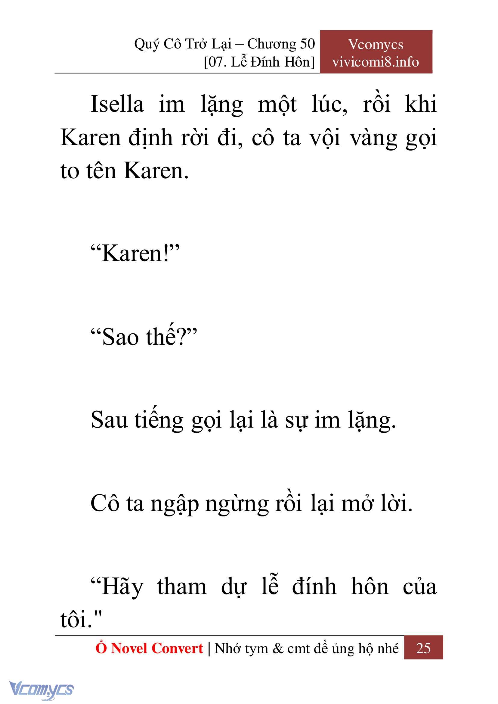 [Novel] Quý Cô Trở Lại Chap 50 - Trang 2