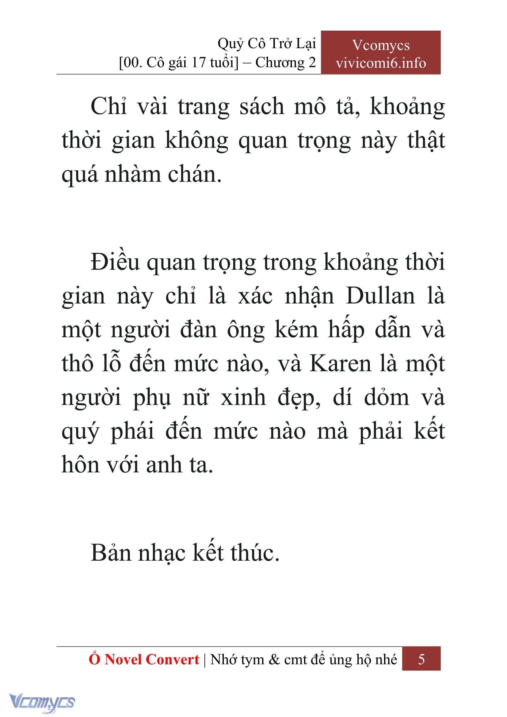 [Novel] Quý Cô Trở Lại Chap 2 - Trang 2