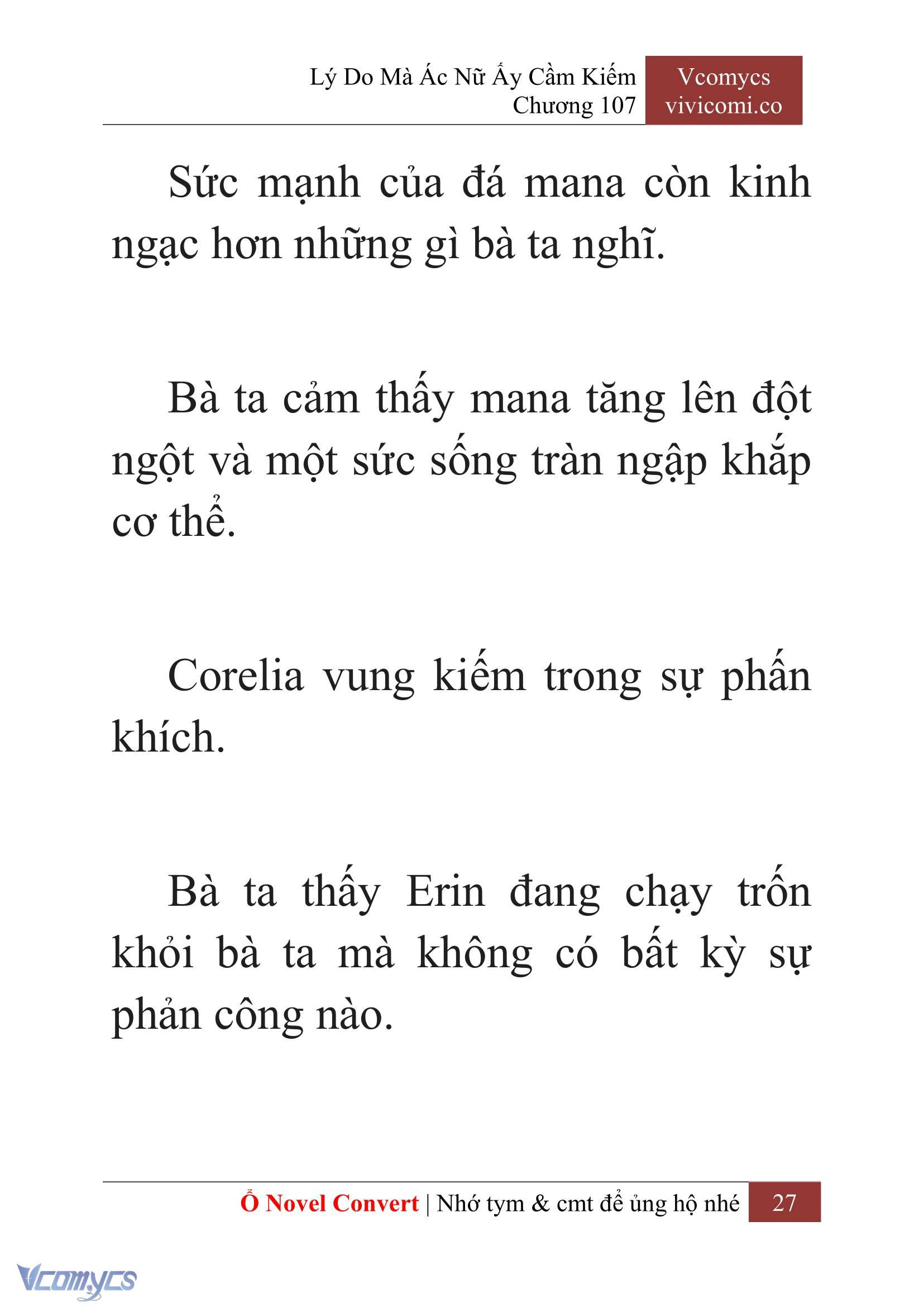 [Novel] Lý Do Mà Ác Nữ Ấy Cầm Kiếm Chap 107 - Next Chap 108