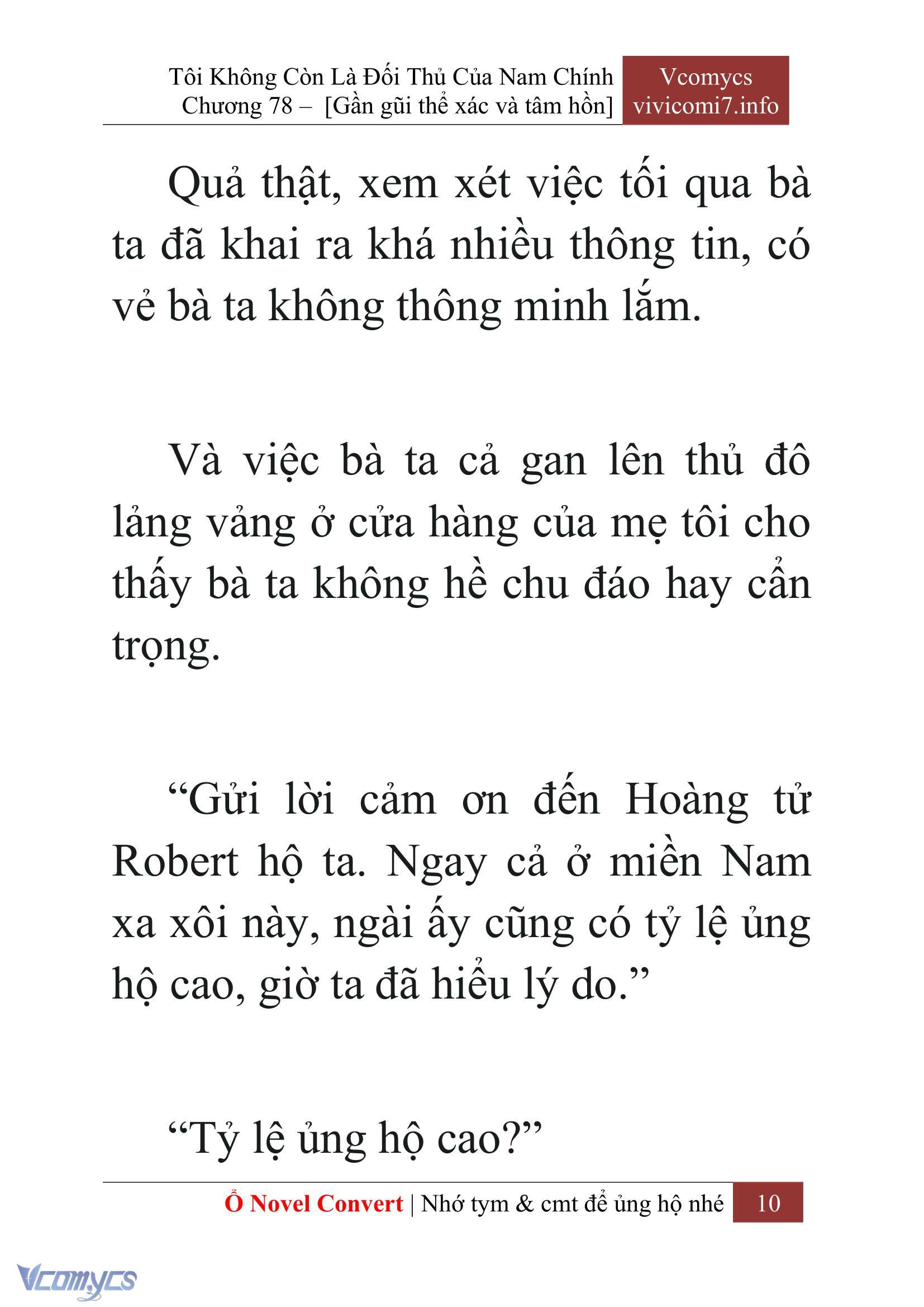 [Novel] Tôi Không Còn Là Đối Thủ Của Nam Chính Chap 78 - Next 