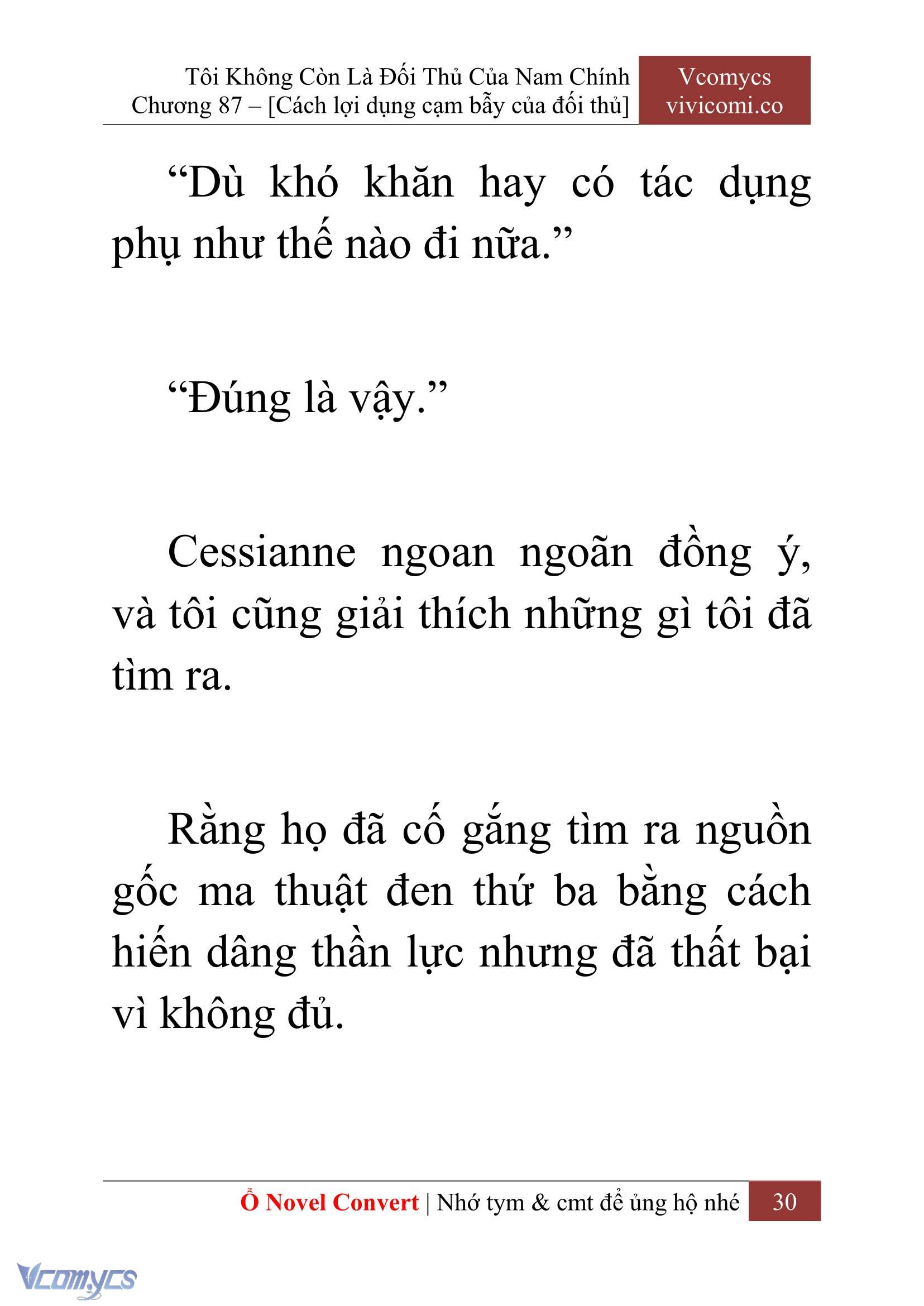 [Novel] Tôi Không Còn Là Đối Thủ Của Nam Chính Chap 87 - Trang 2