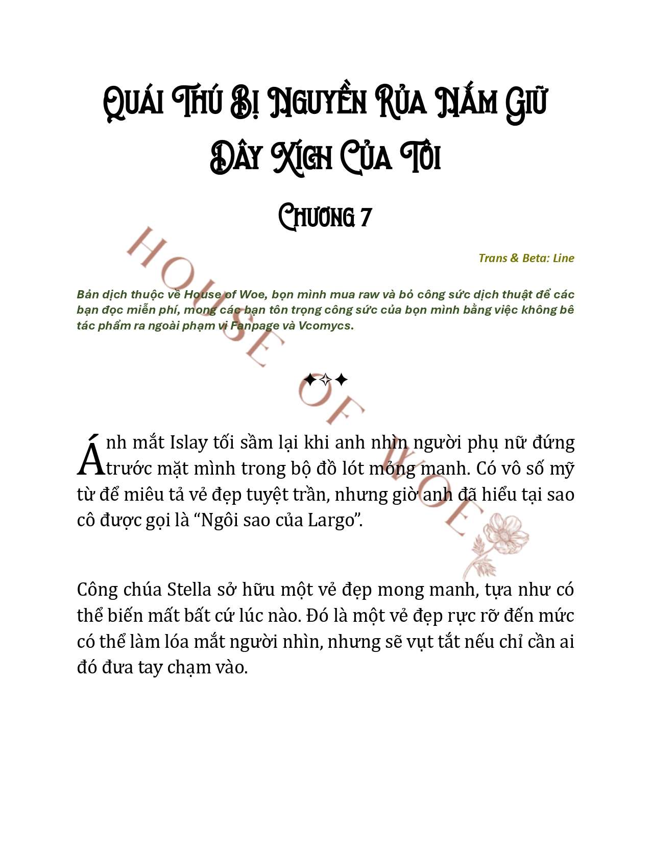 [NOVEL] QUÁI THÚ BỊ NGUYỀN RỦA NẮM GIỮ DÂY XÍCH CỦA TÔI Chap 7 - Trang 2