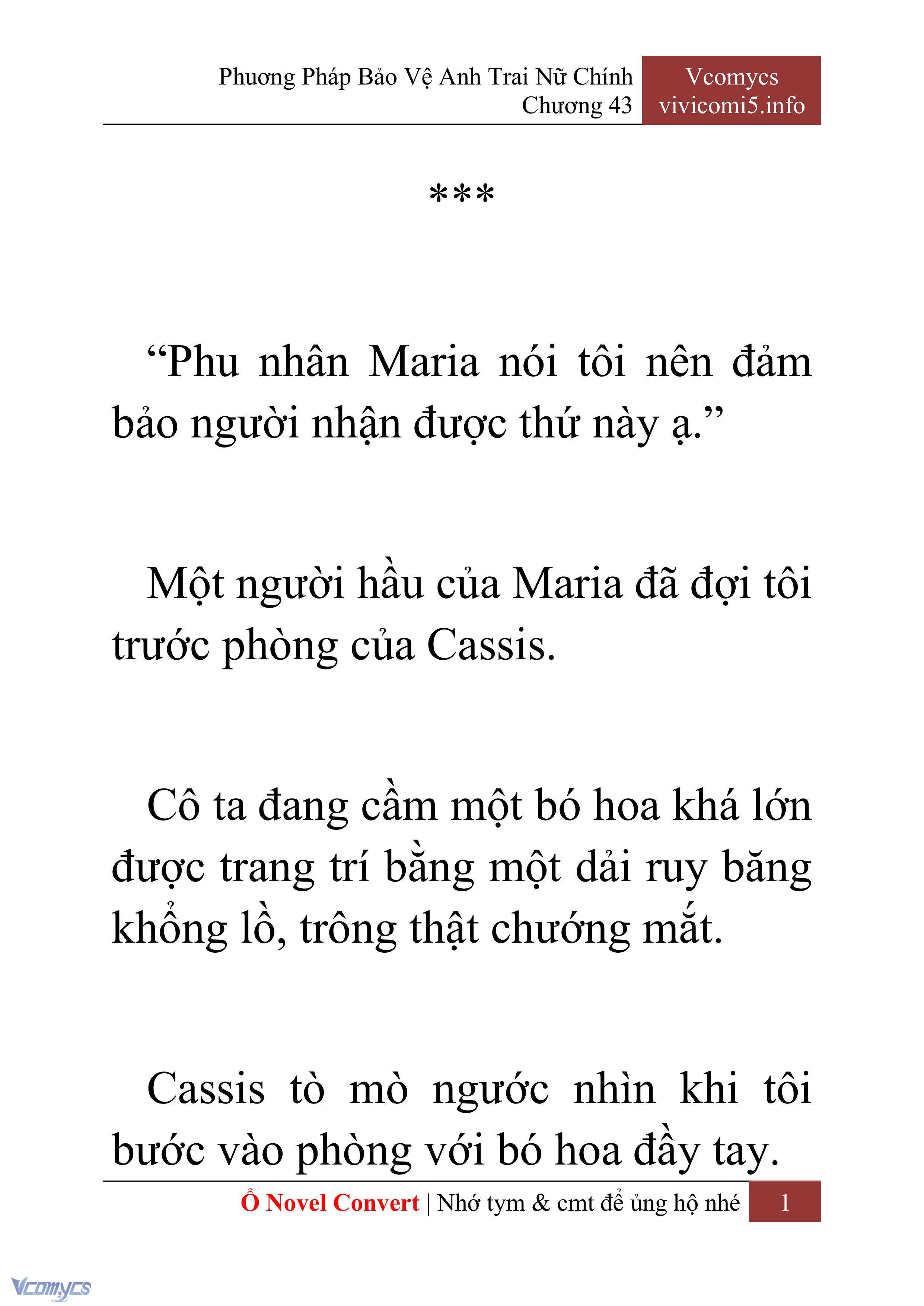 [Novel] Phương Pháp Bảo Vệ Anh Trai Nữ Chính Chap 43 - Trang 2