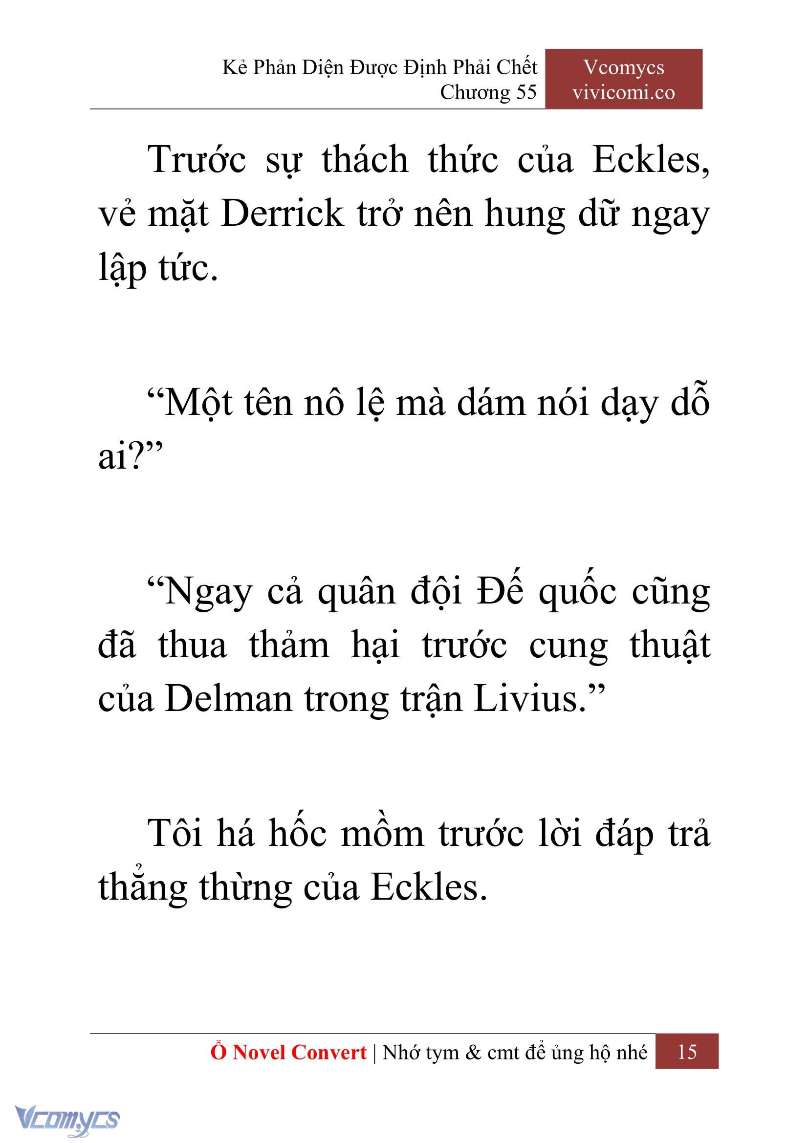 [Novel] Kẻ Phản Diện Được Định Phải Chết Chap 55 - Trang 2