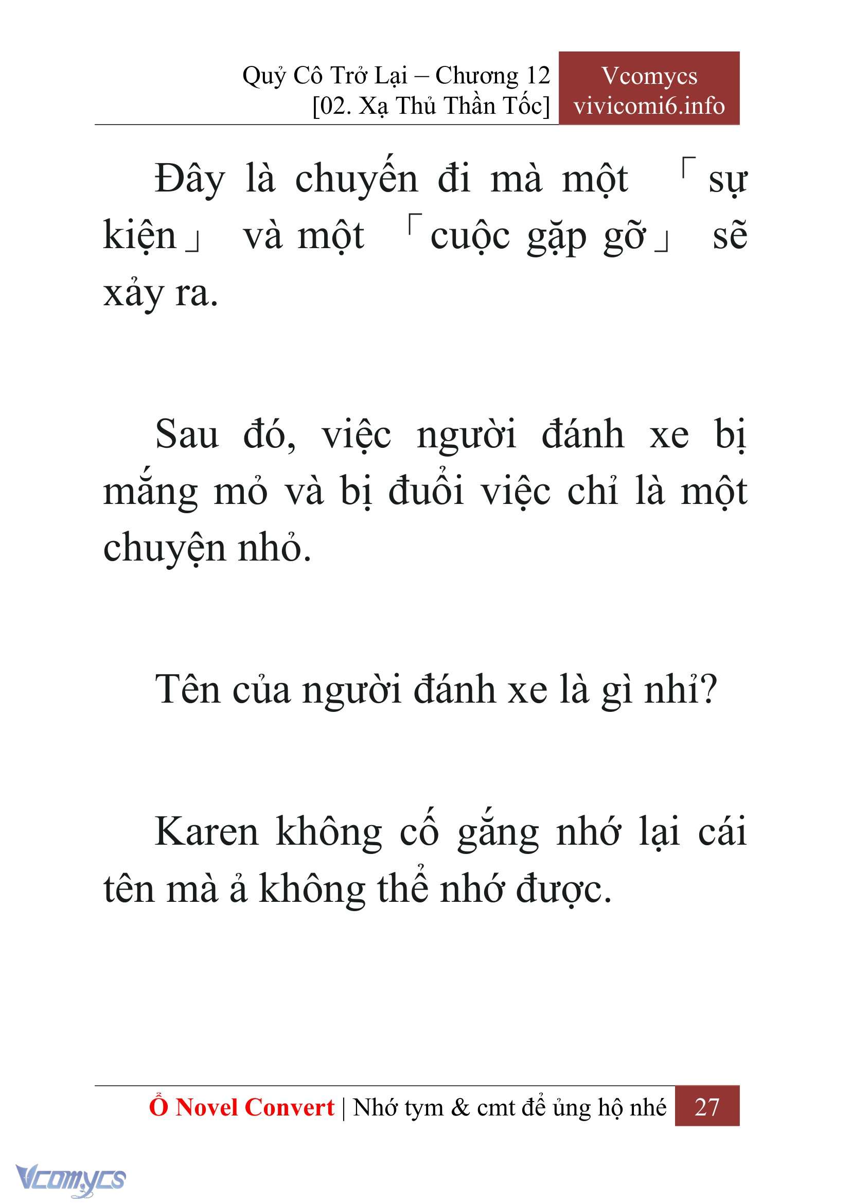 [Novel] Quý Cô Trở Lại Chap 12 - Trang 2