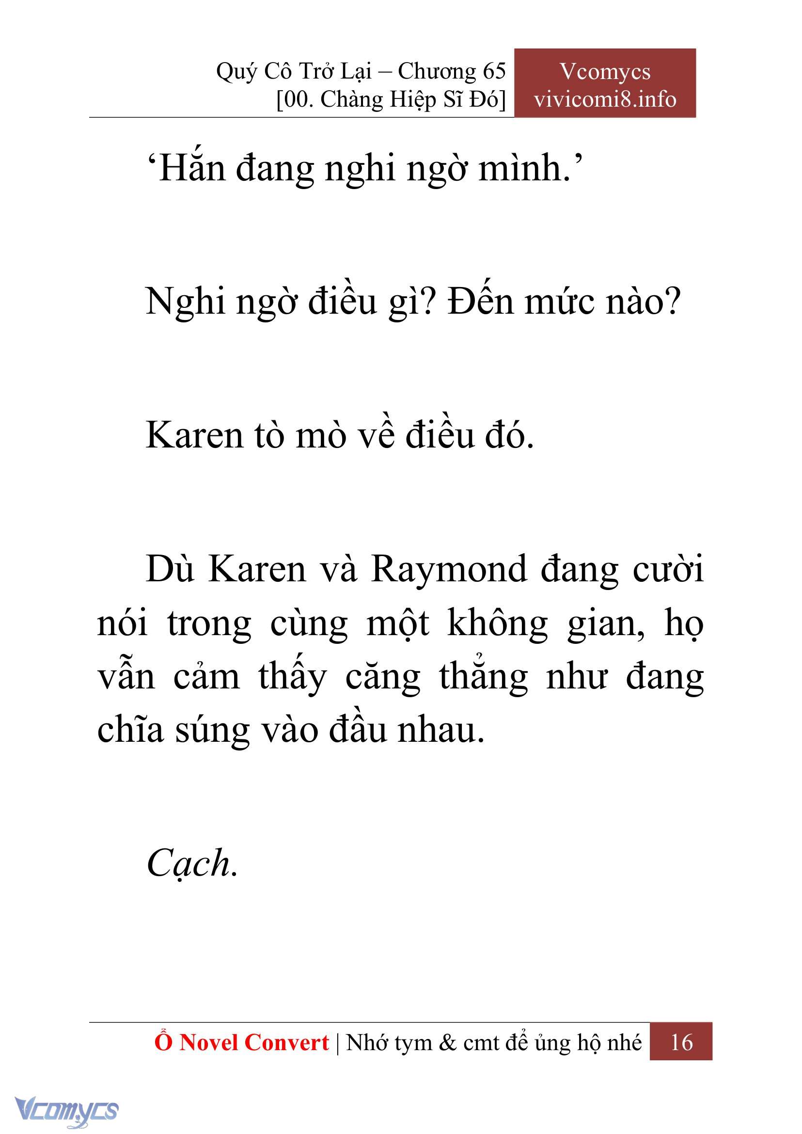 [Novel] Quý Cô Trở Lại Chap 65 - Trang 2