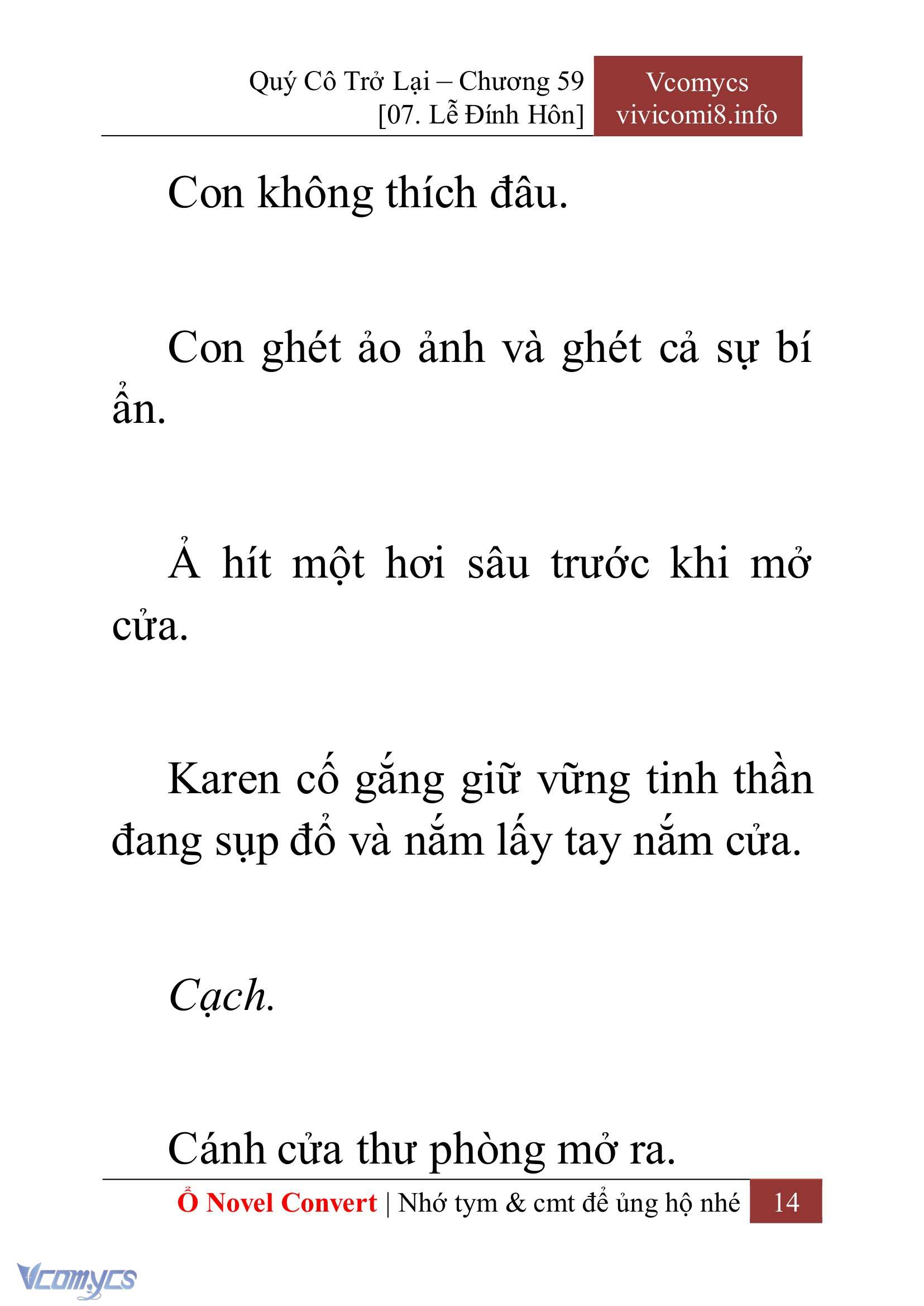 [Novel] Quý Cô Trở Lại Chap 59 - Trang 2