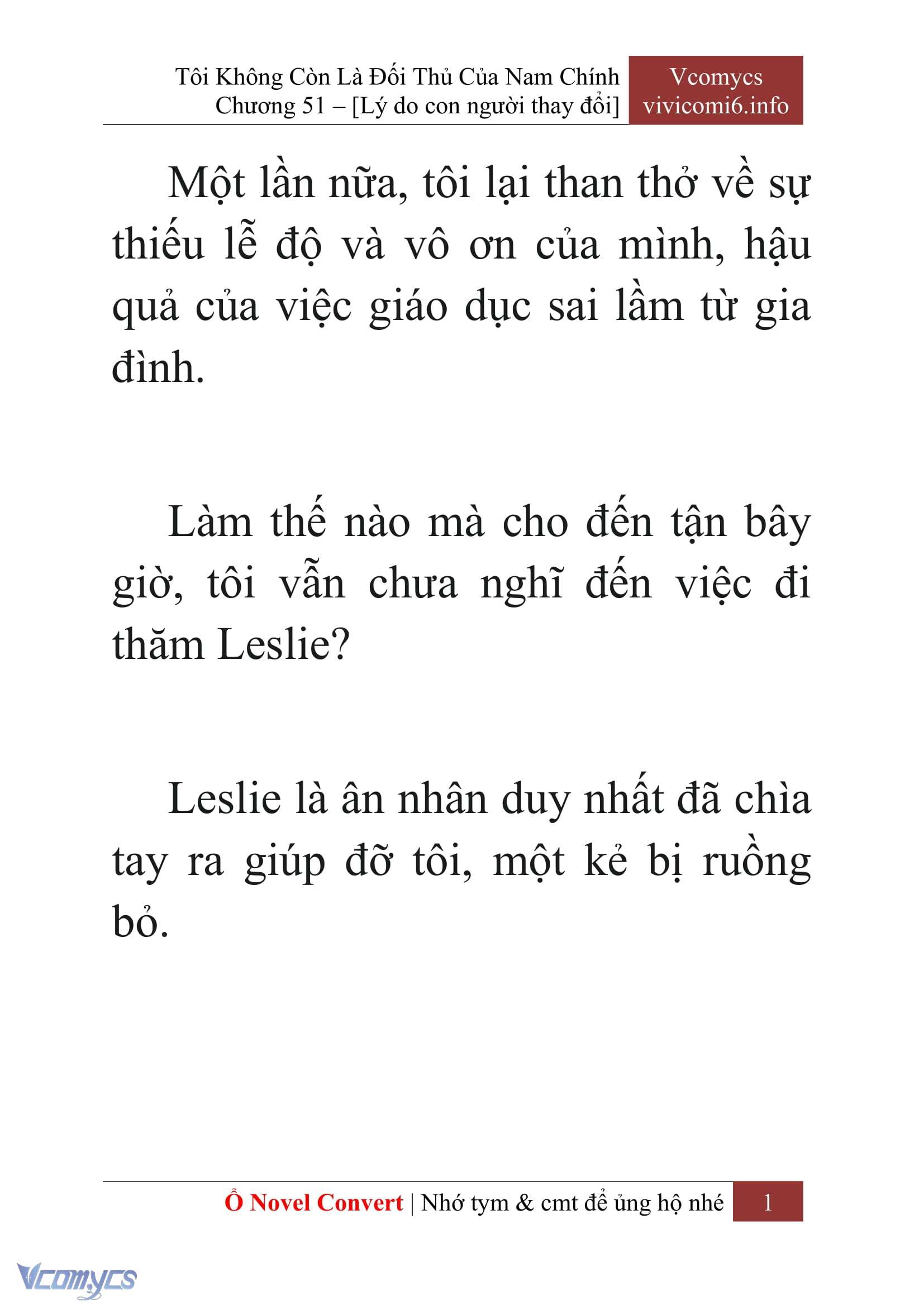 [Novel] Tôi Không Còn Là Đối Thủ Của Nam Chính Chap 51 - Trang 2