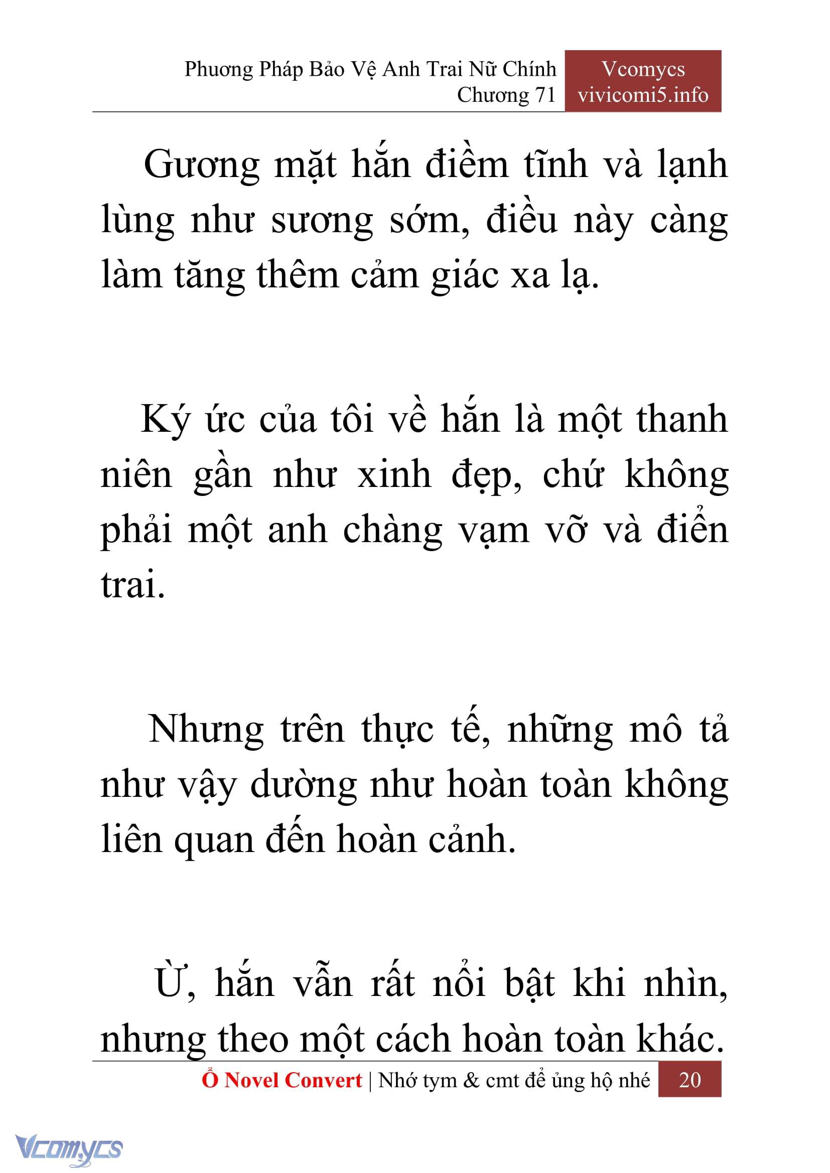 [Novel] Phương Pháp Bảo Vệ Anh Trai Nữ Chính Chap 71 - Trang 2