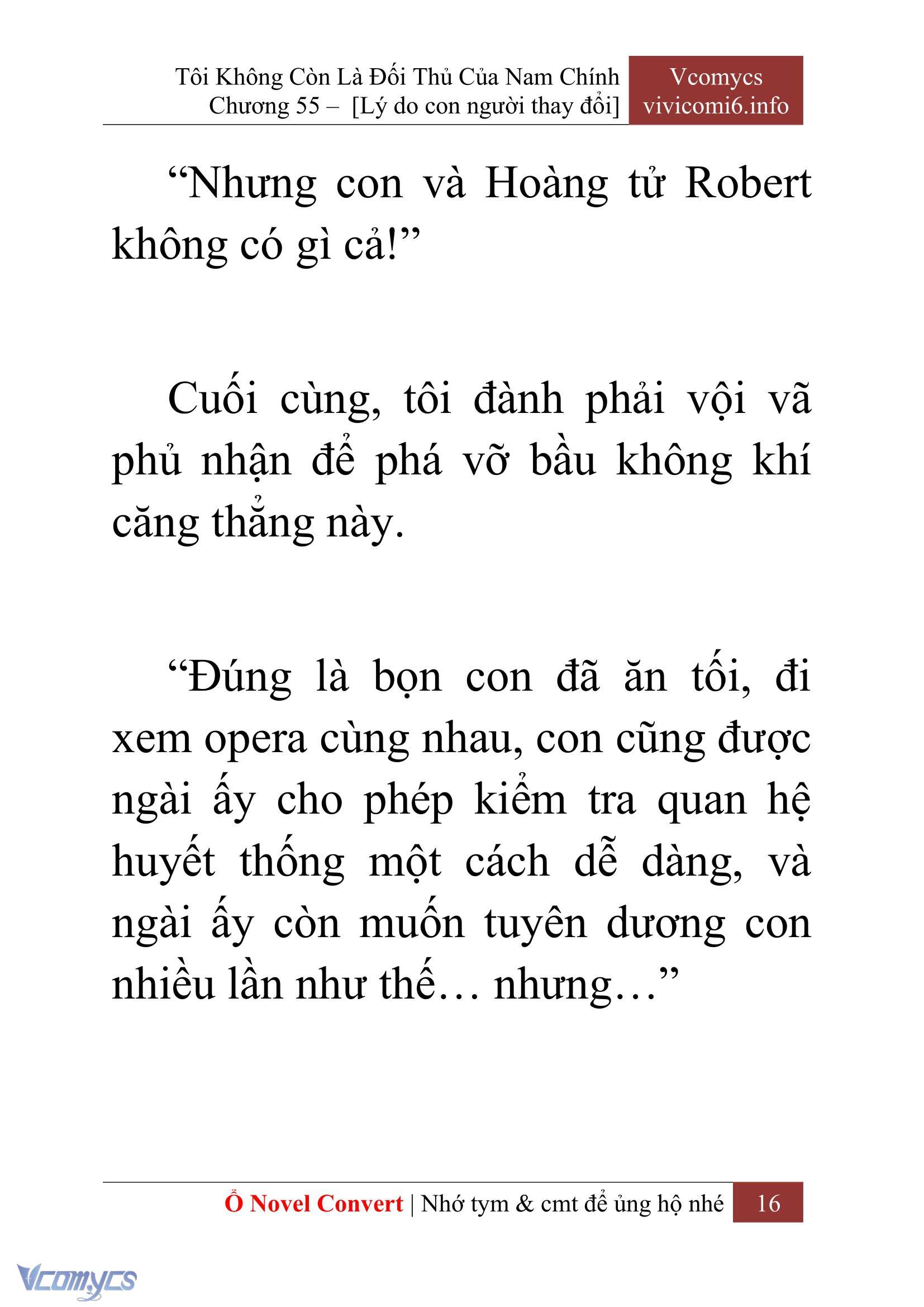 [Novel] Tôi Không Còn Là Đối Thủ Của Nam Chính Chap 55 - Trang 2