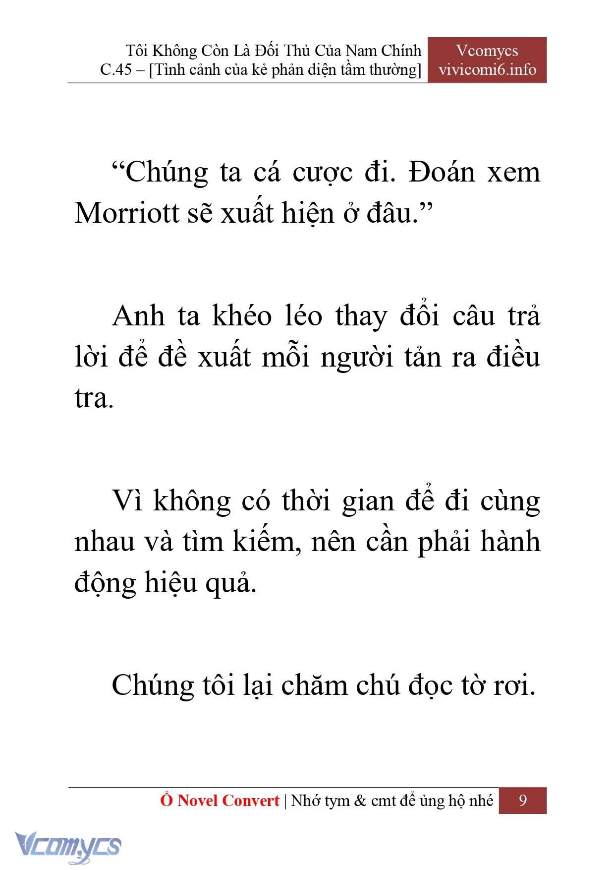 [Novel] Tôi Không Còn Là Đối Thủ Của Nam Chính Chap 45 - Next Chap 46